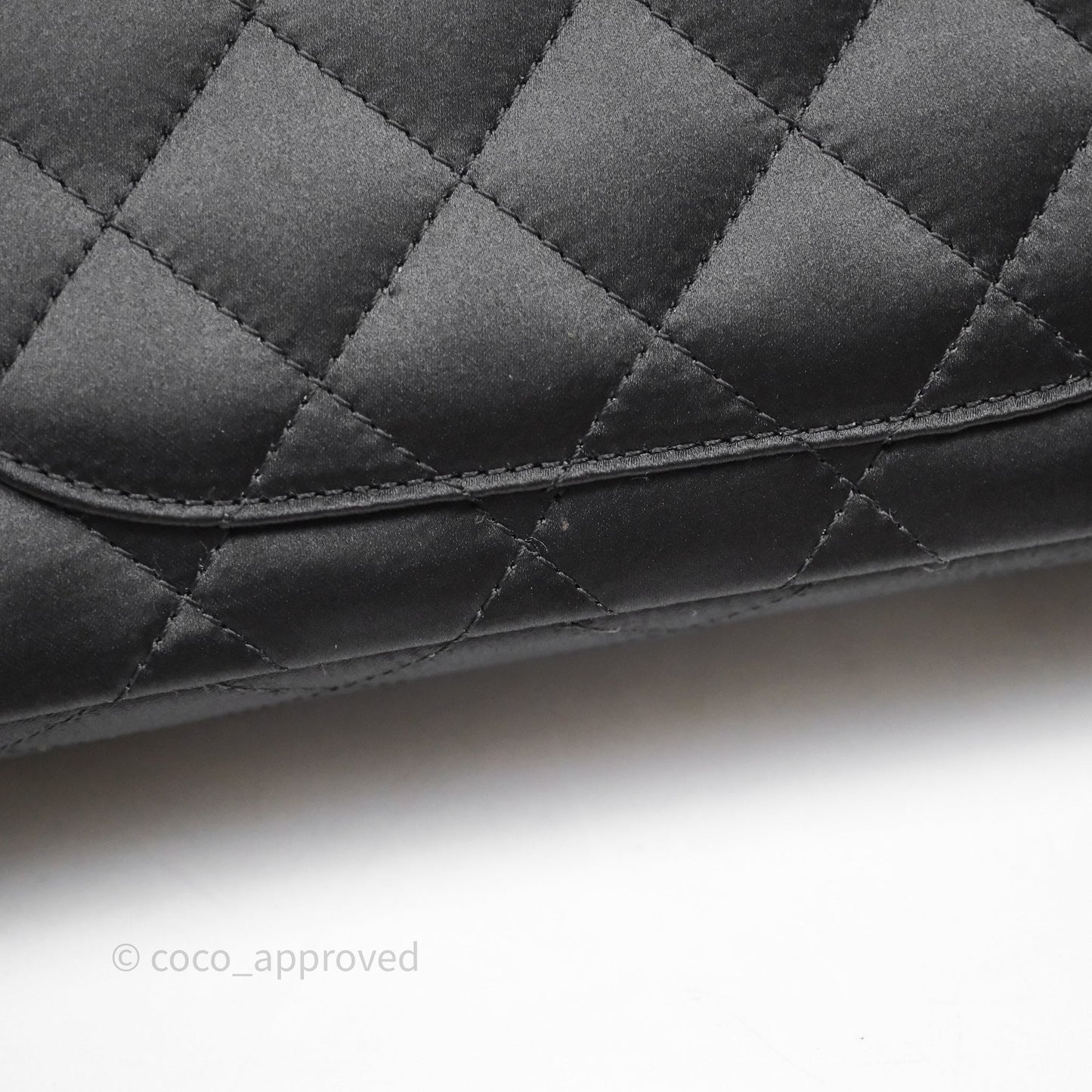 Chanel Vintage Mini Rectangular Black Satin Matte Gold Hardware