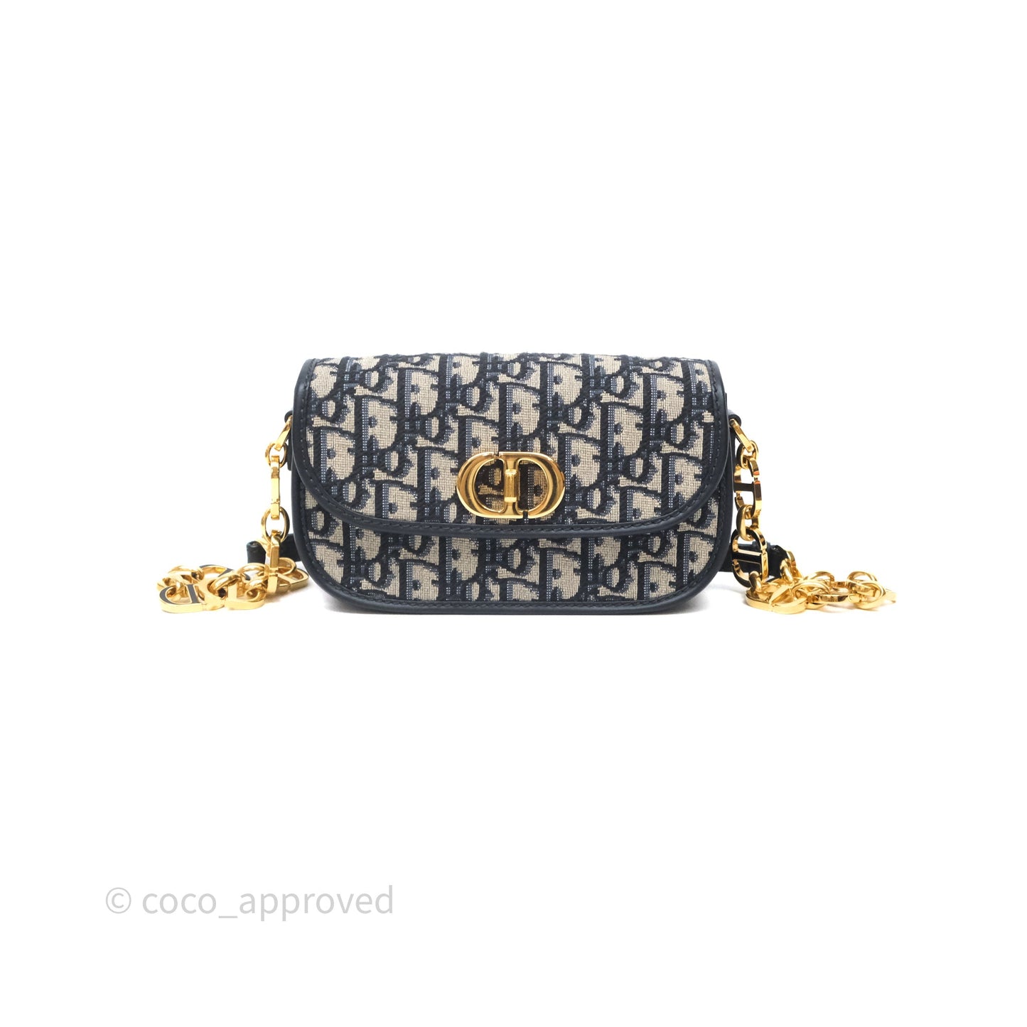 Christian Dior 30 Montaigne Avenue Bag Blue Dior Oblique Jacquard