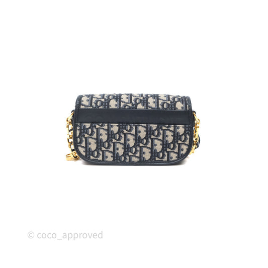 Christian Dior 30 Montaigne Avenue Bag Blue Dior Oblique Jacquard