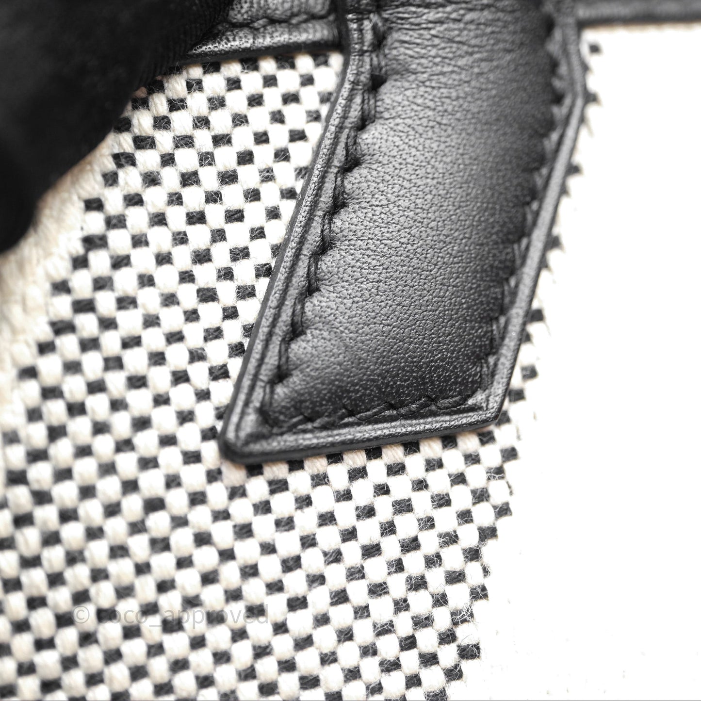 Hermès Cabas H En Biais 27 Noir 89 Swift/Canvas