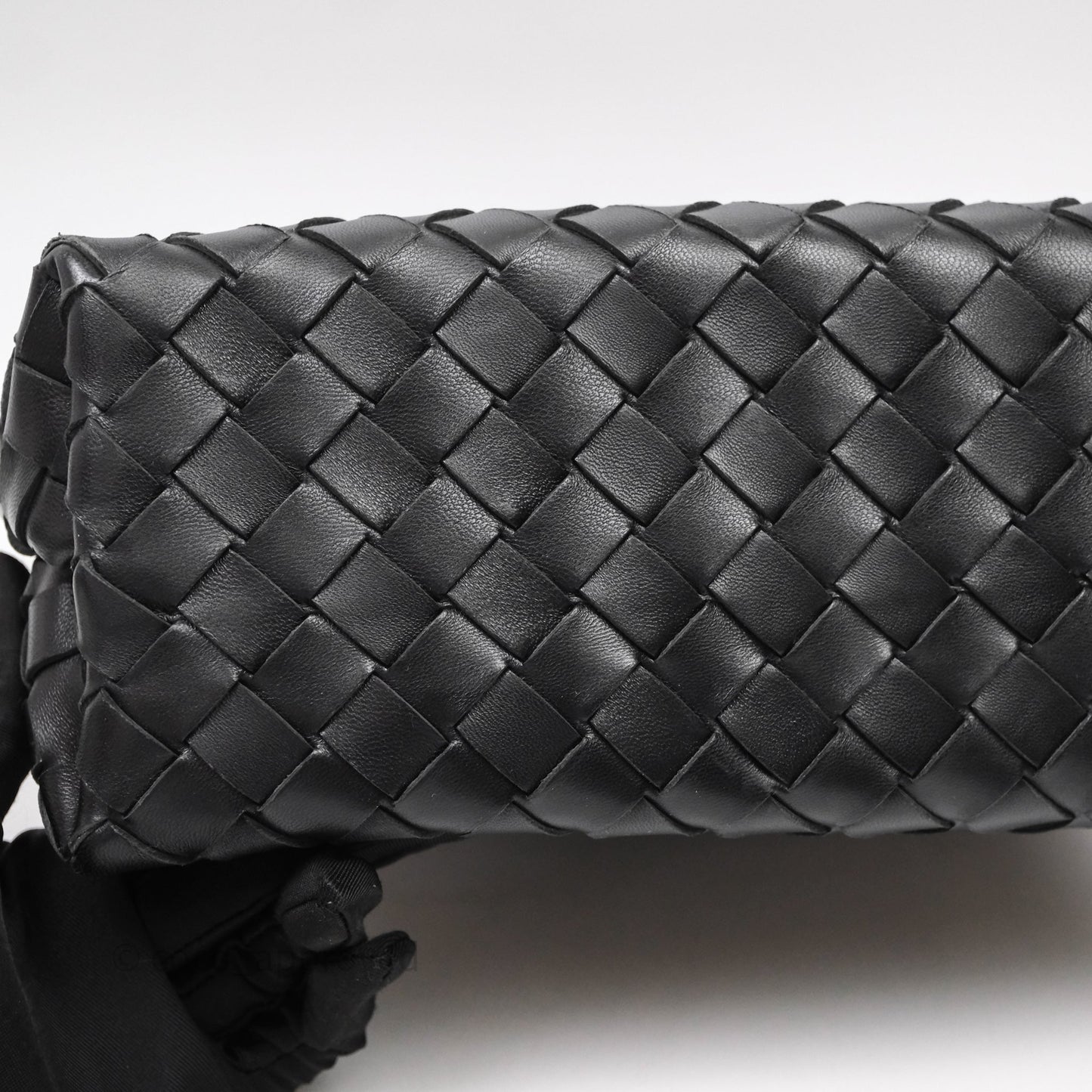 Bottega Veneta Small Andiamo Intrecciato Black Bag Lambskin