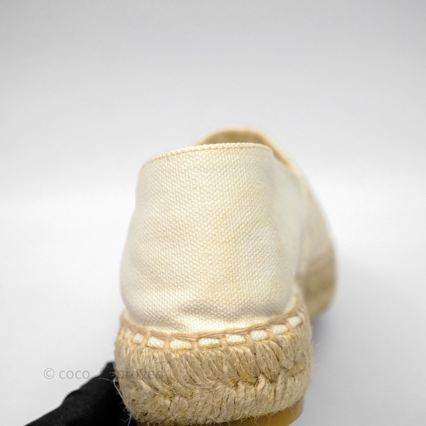 Chanel Espadrilles Beige Ivory White Size 37