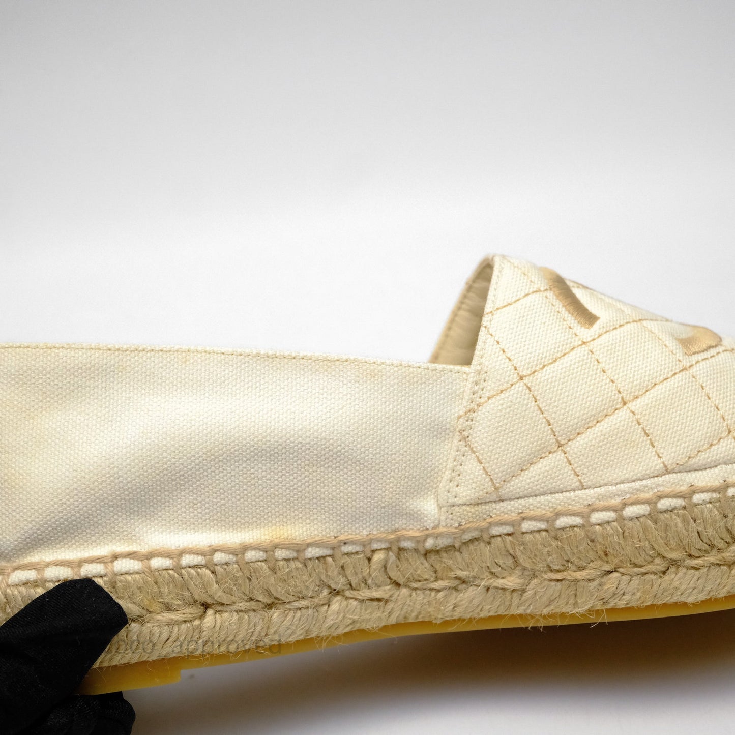 Chanel Espadrilles Beige Ivory White Size 37