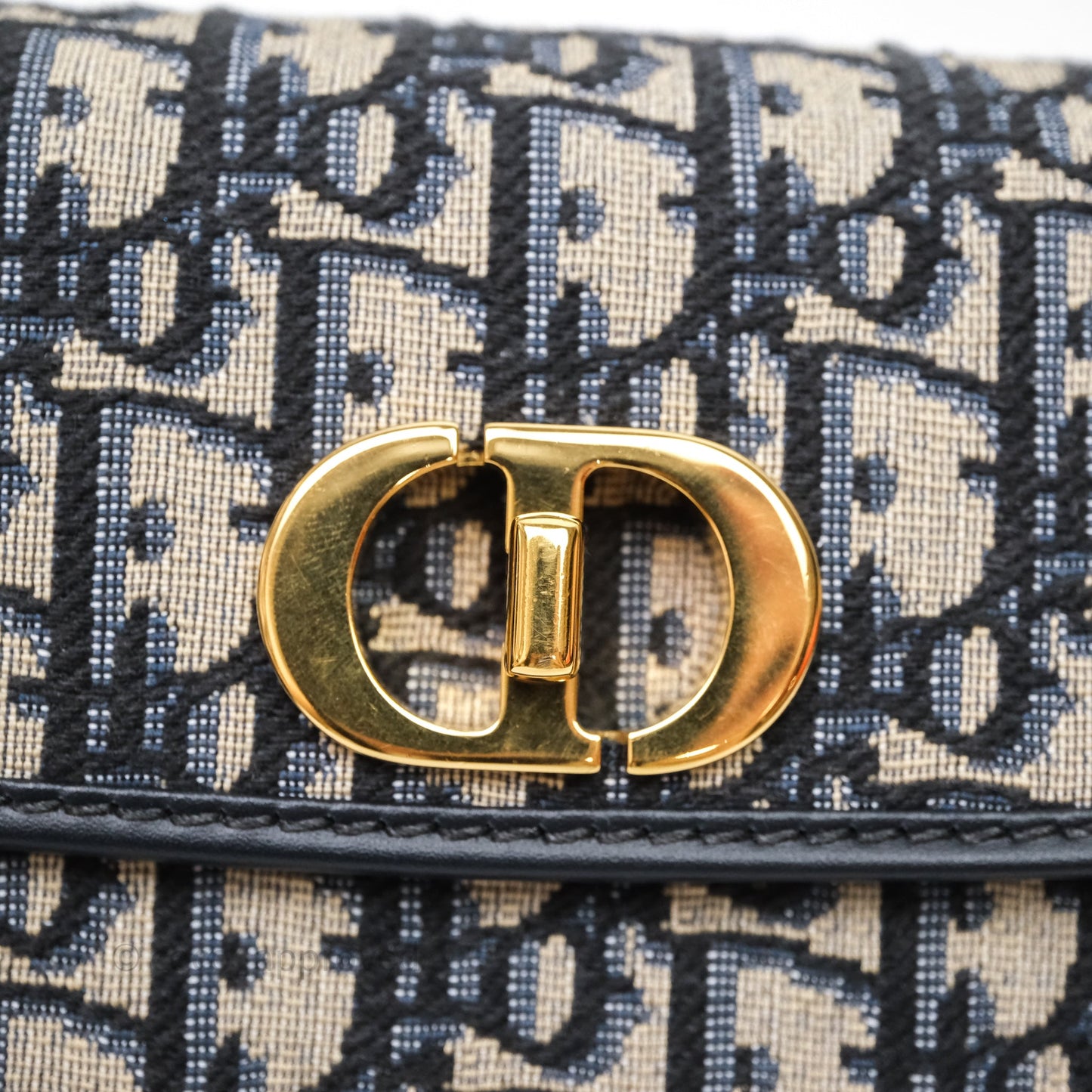 Christian Dior 30 Montaigne Avenue Bag Blue Dior Oblique Jacquard