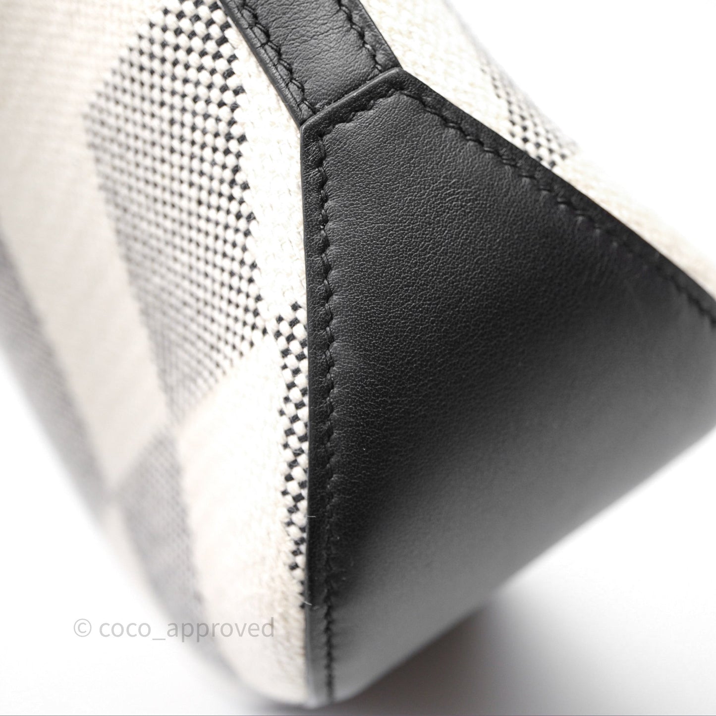 Hermès Cabas H En Biais 27 Noir 89 Swift/Canvas