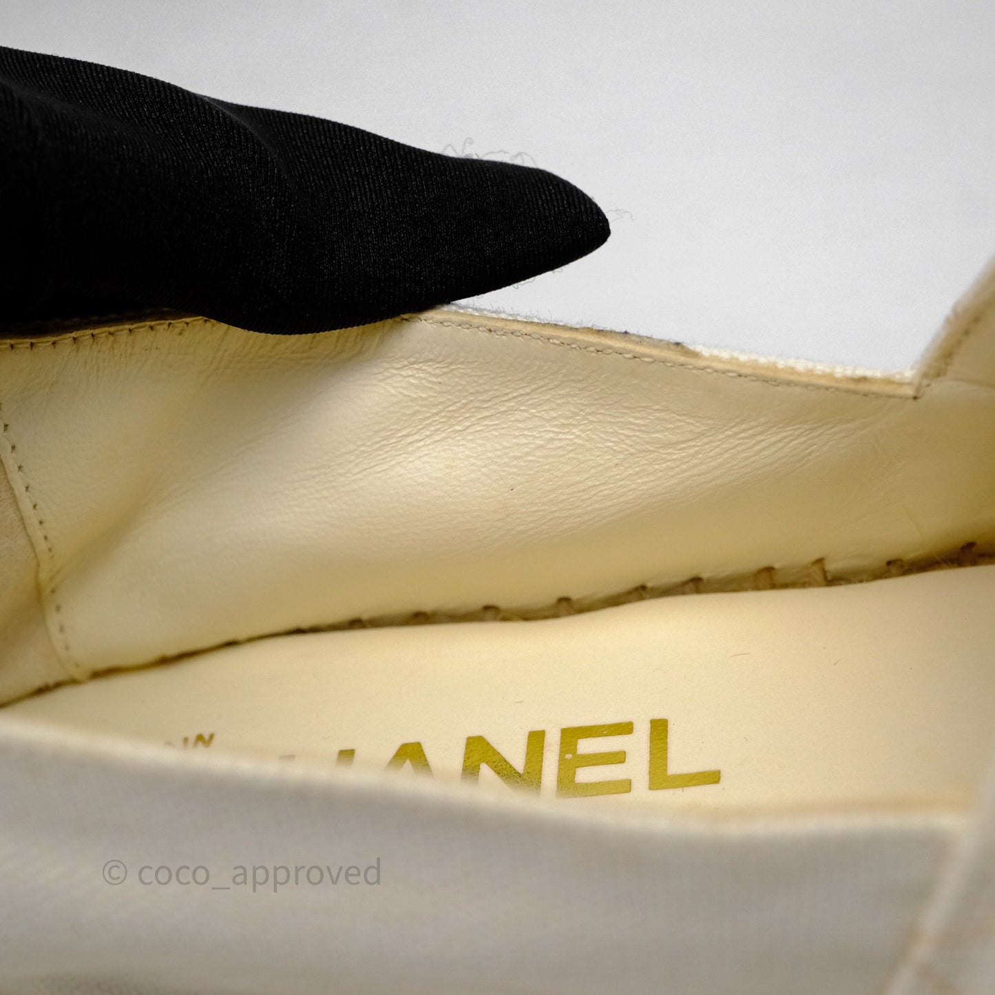 Chanel Espadrilles Beige Ivory White Size 37