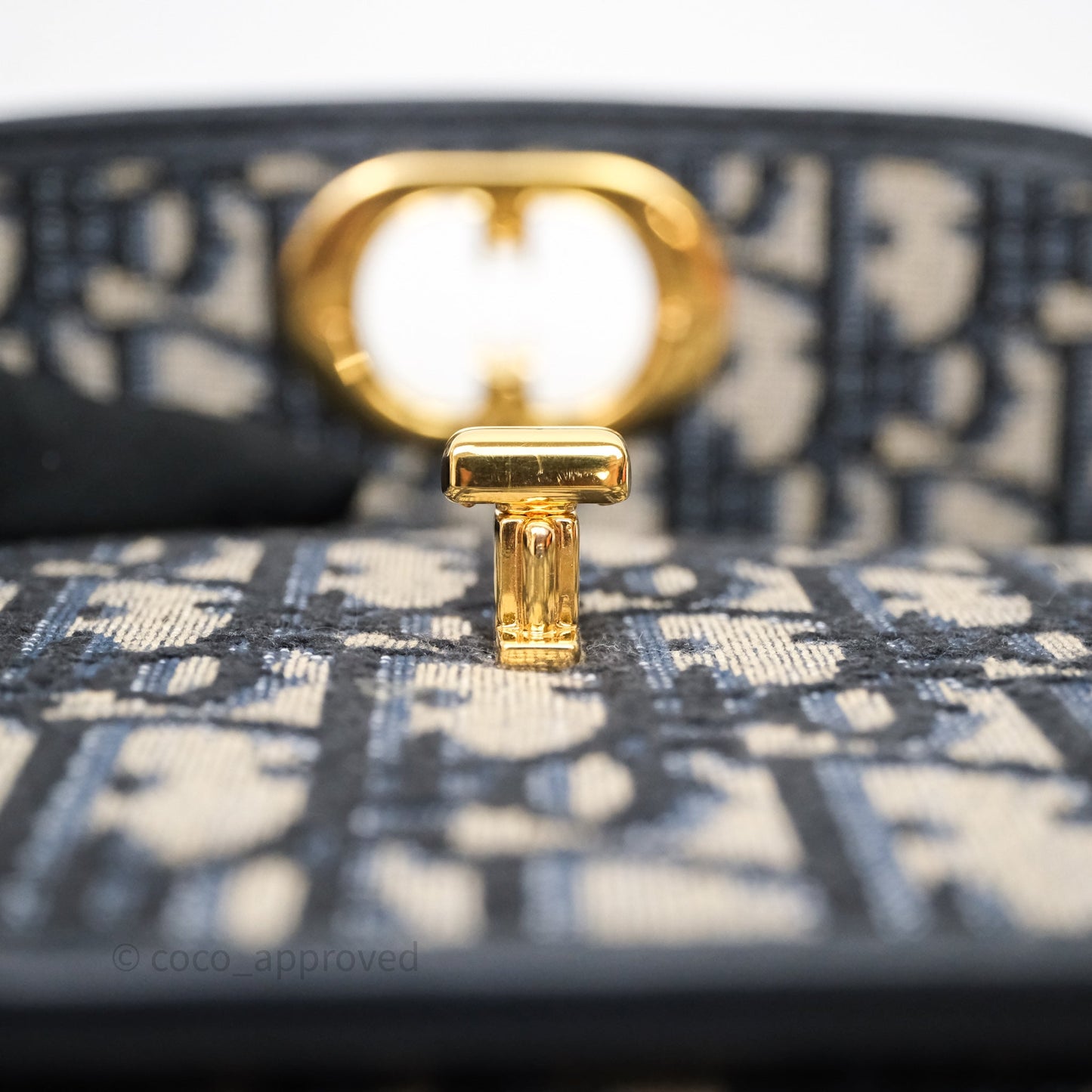 Christian Dior 30 Montaigne Avenue Bag Blue Dior Oblique Jacquard