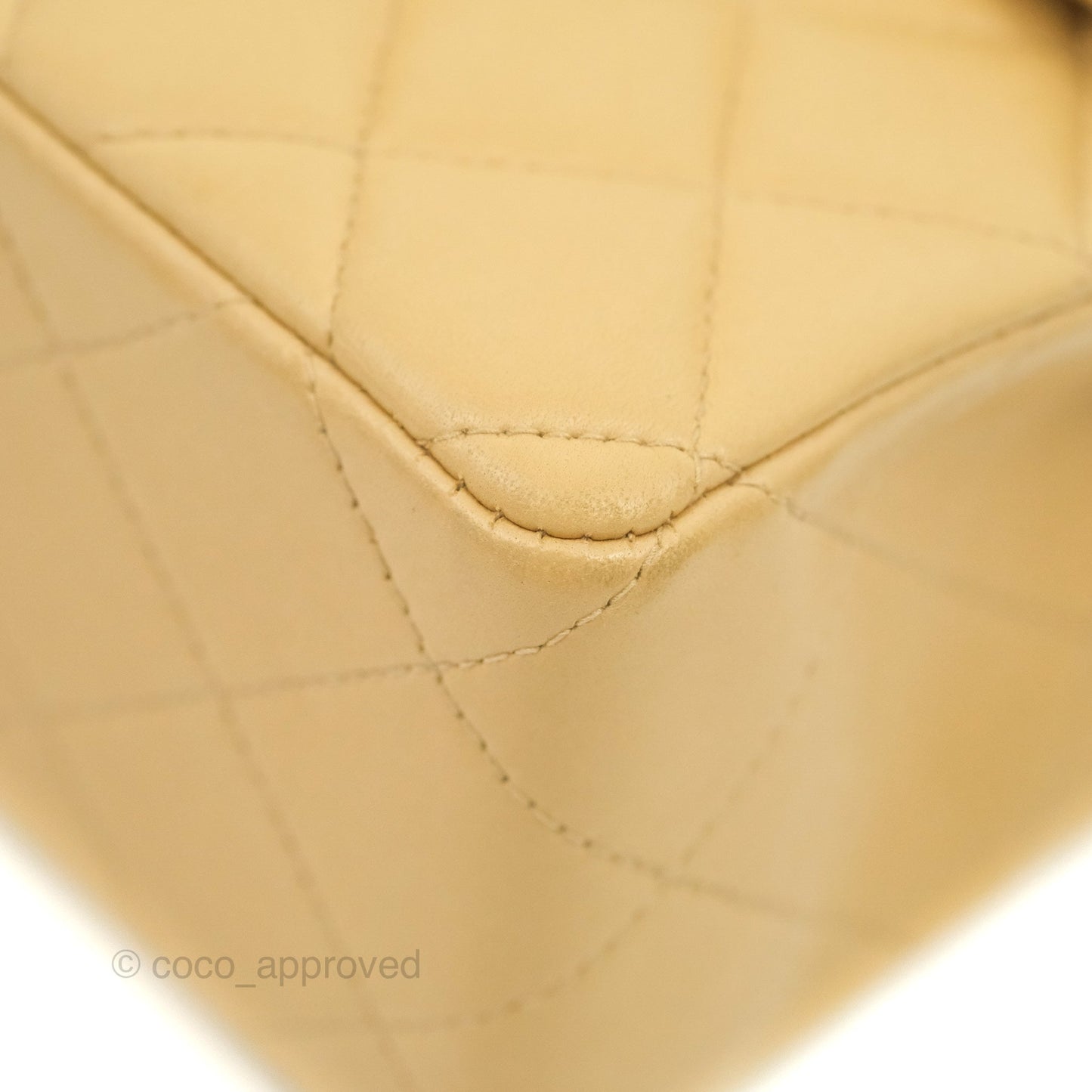 Chanel Vintage Mini Square Beige Lambskin 24K Gold Hardware