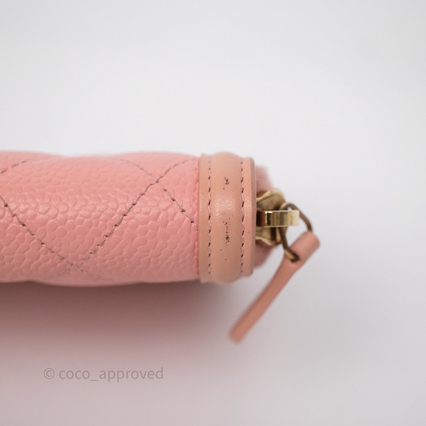 Chanel CC Filigree Zipped Long Wallet Pink Caviar Gold Hardware