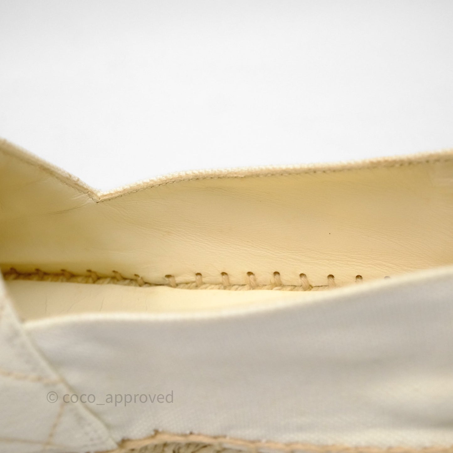 Chanel Espadrilles Beige Ivory White Size 37