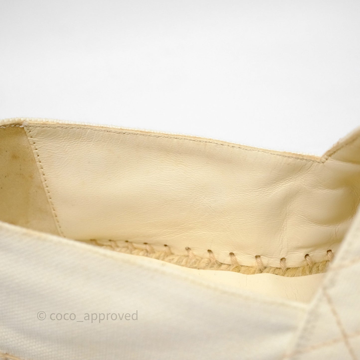 Chanel Espadrilles Beige Ivory White Size 37