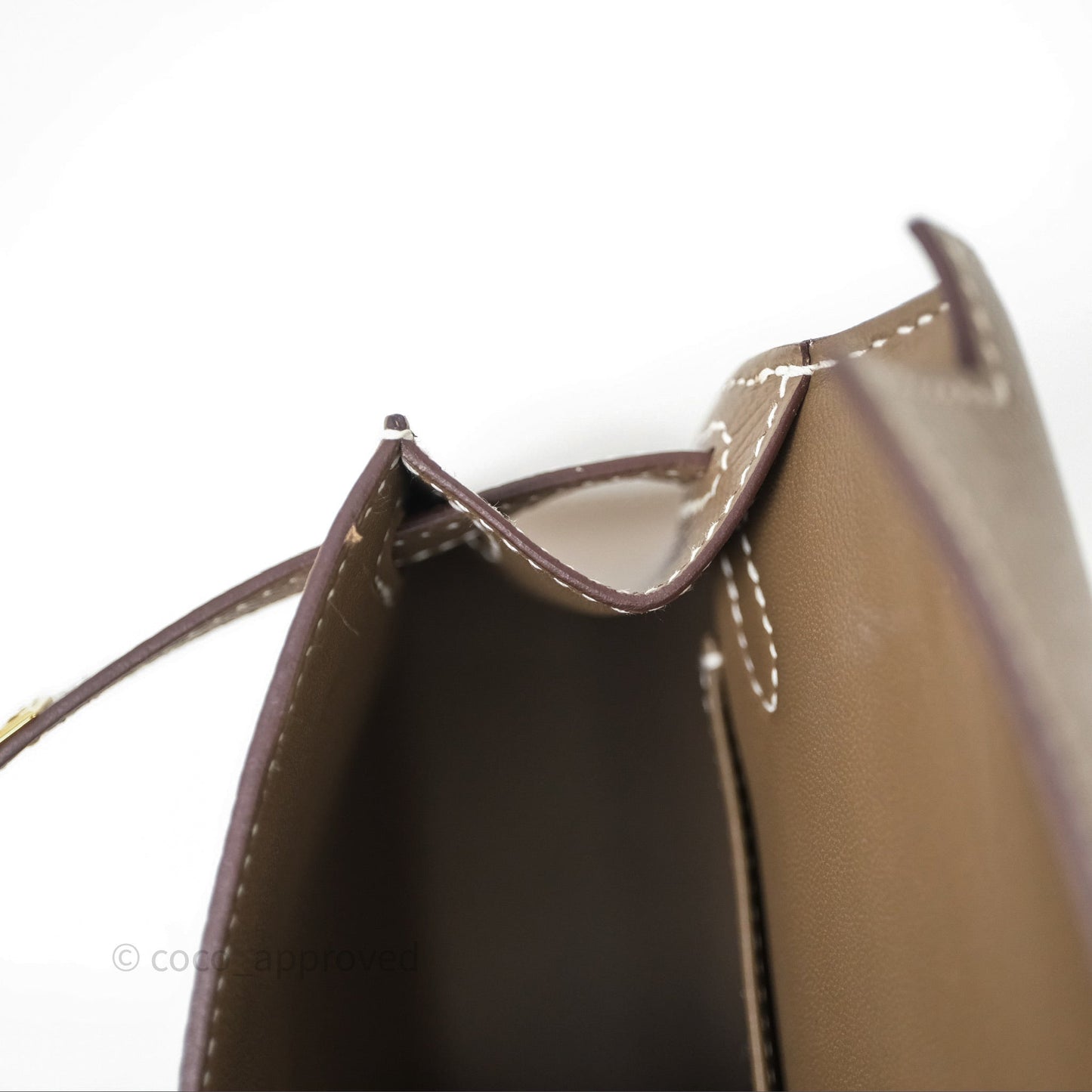 Hermès Mini Kelly II Etoupe Epsom Gold Hardware