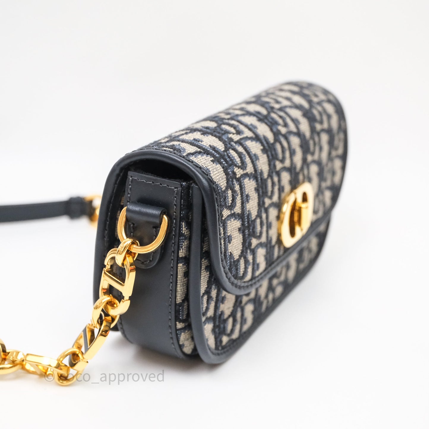Christian Dior 30 Montaigne Avenue Bag Blue Dior Oblique Jacquard