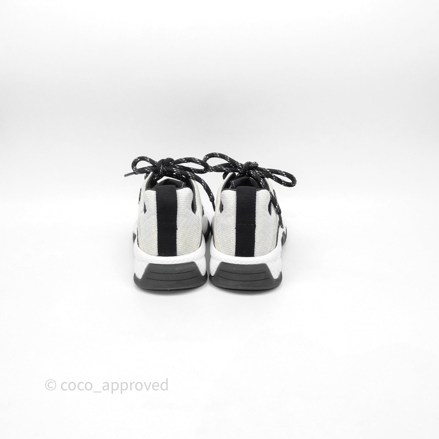 Chanel White/Black Sneakers Size 37