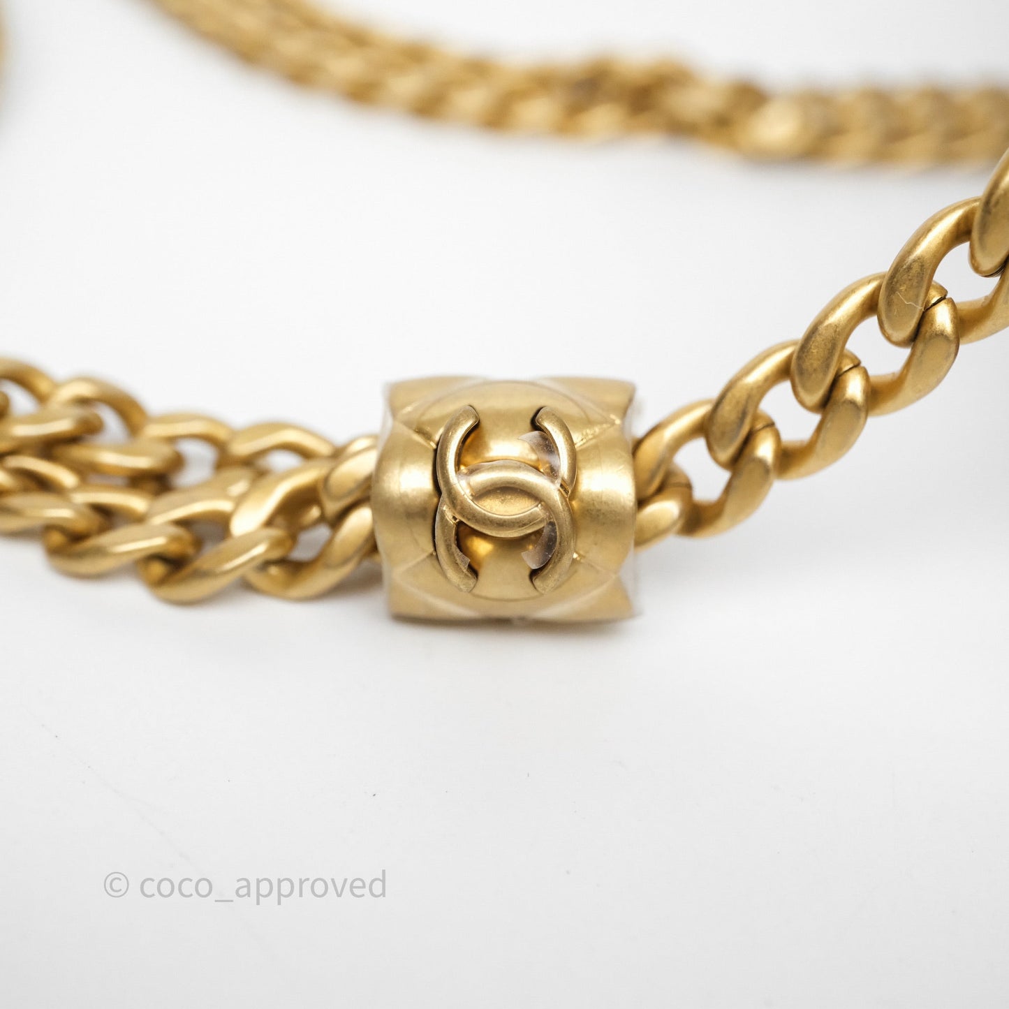 Chanel All Slide Vanity with Adjustable Chain Dark Beige Lambskin Aged Gold Hardware