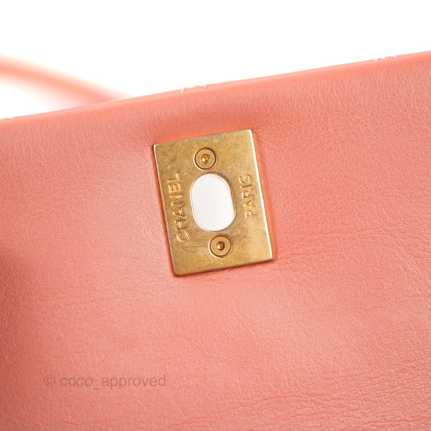Chanel Day Trip Quilted Small Pink Lambskin Aged Gold Hardware