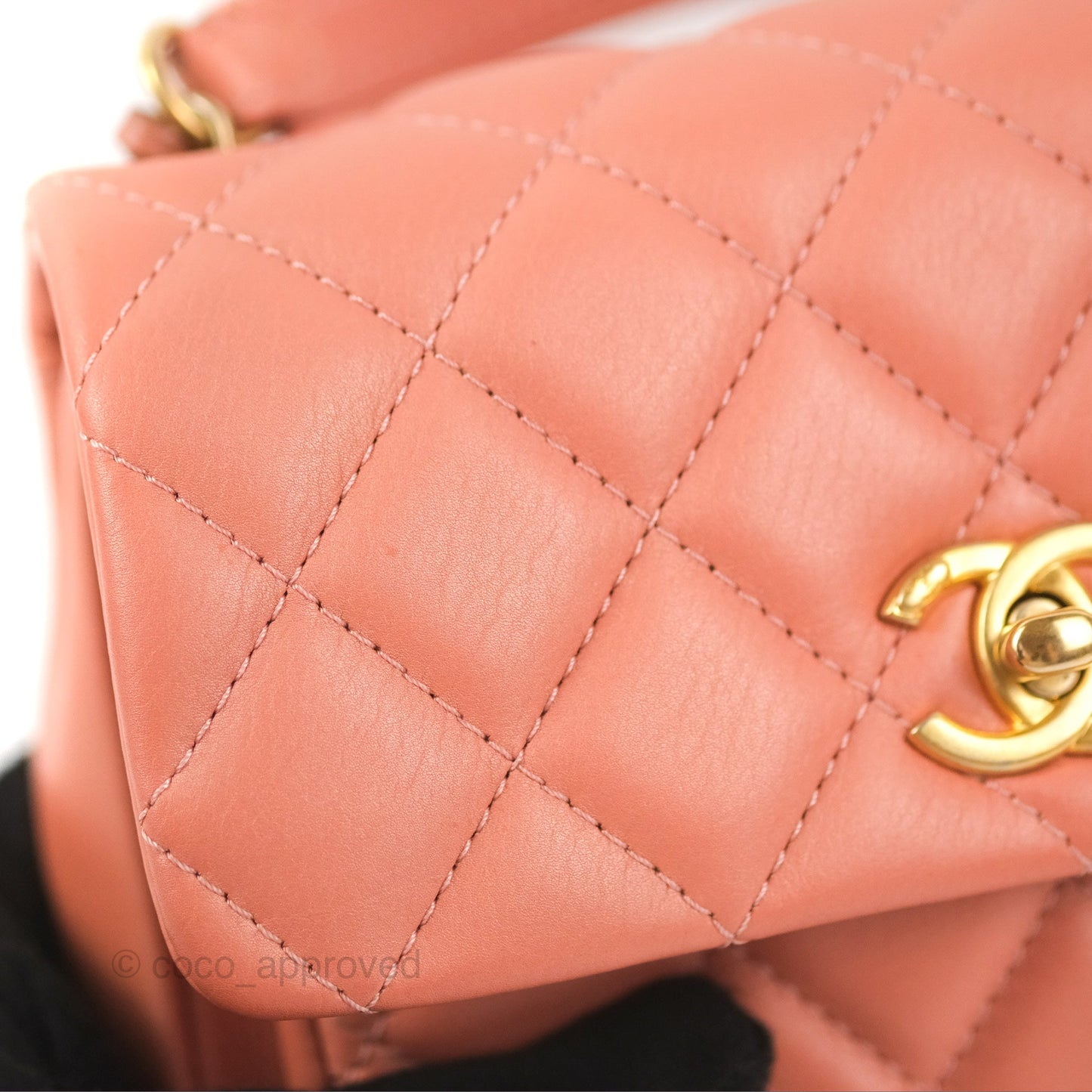 Chanel Day Trip Quilted Small Pink Lambskin Aged Gold Hardware