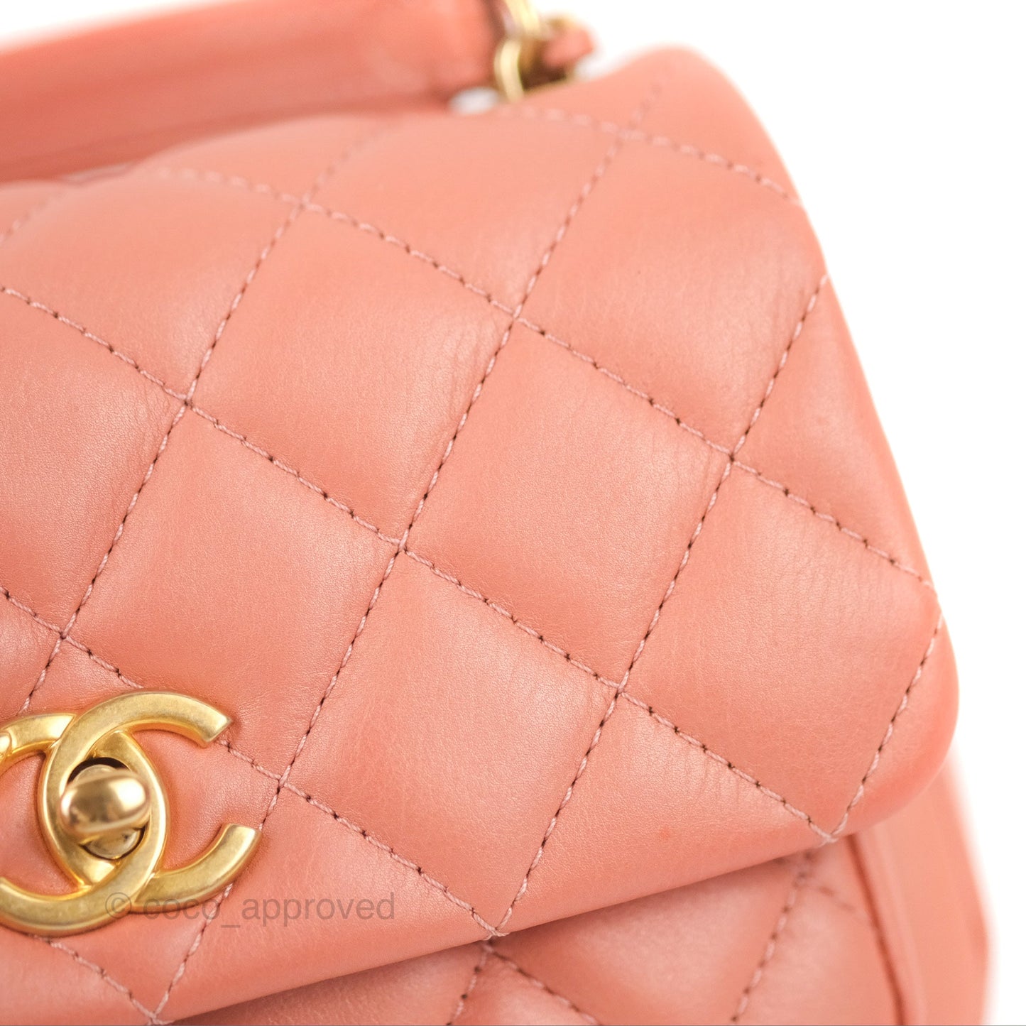 Chanel Day Trip Quilted Small Pink Lambskin Aged Gold Hardware