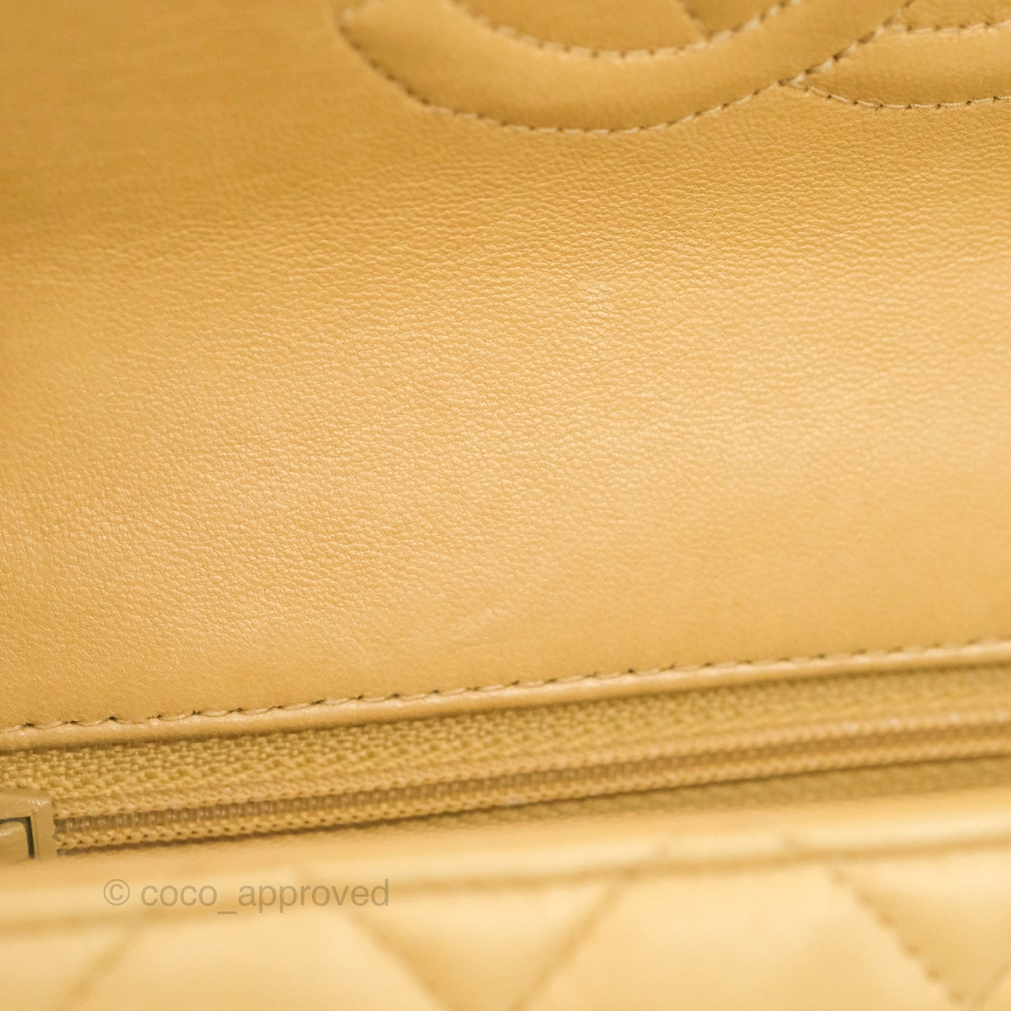 Chanel Vintage Mini Square Beige Lambskin 24K Gold Hardware