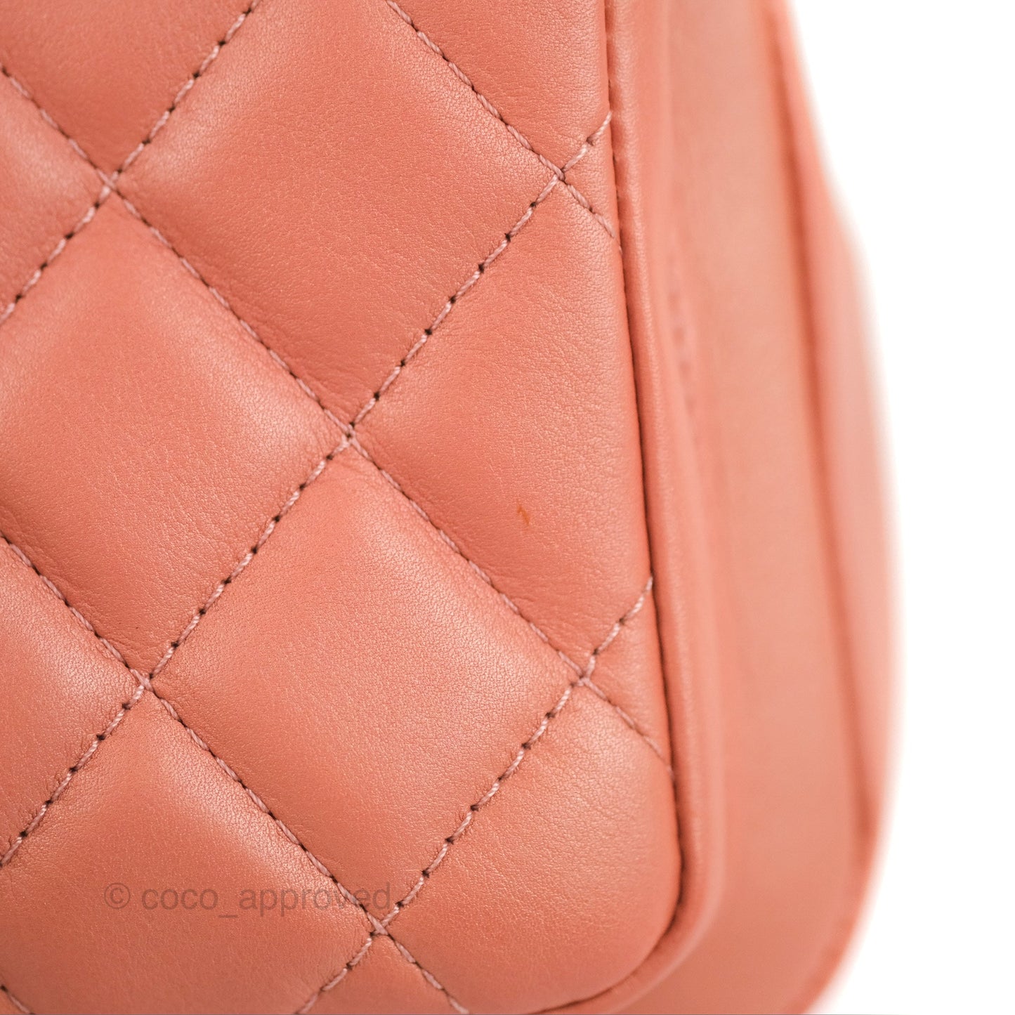 Chanel Day Trip Quilted Small Pink Lambskin Aged Gold Hardware