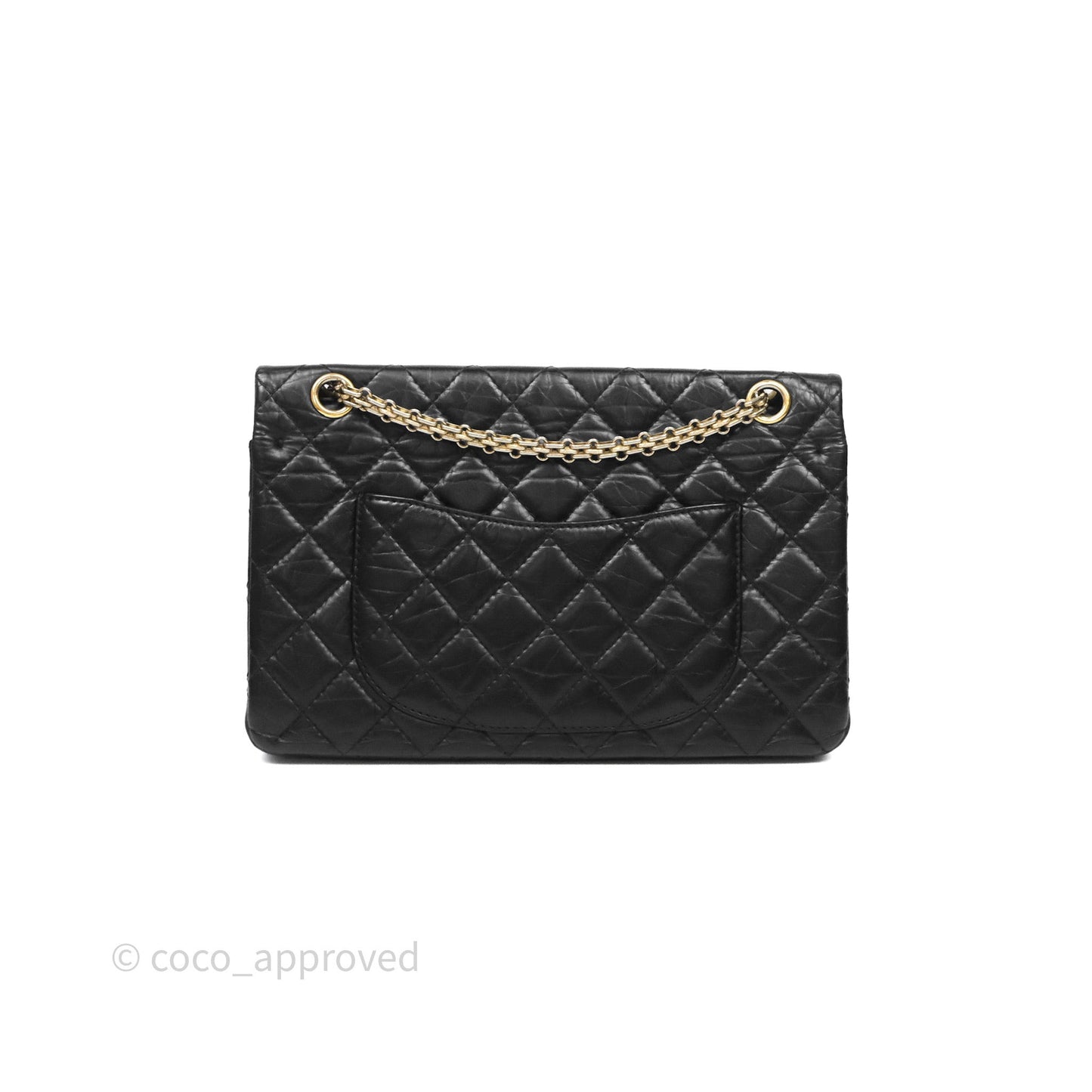 Chanel Reissue 226 Quilted Aged Calfskin Black Aged Gold Hardware