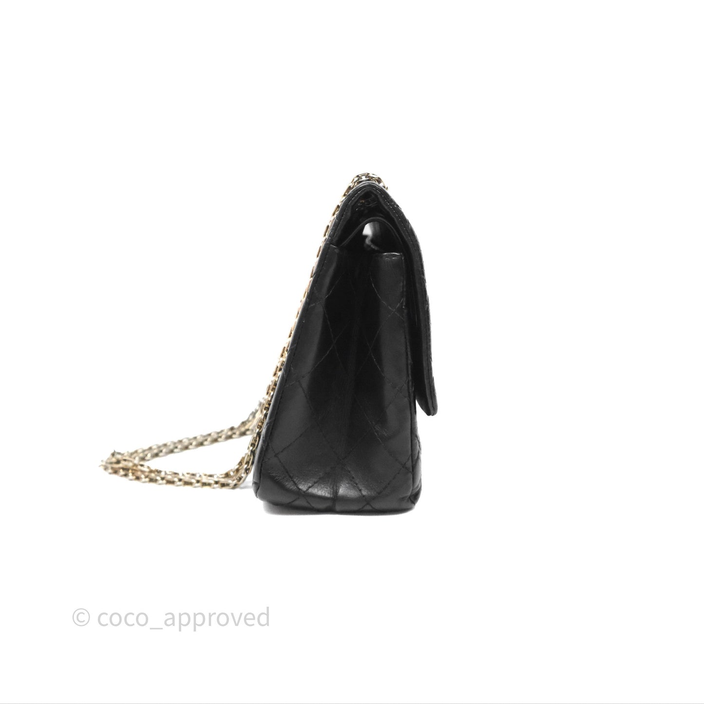 Chanel Reissue 226 Quilted Aged Calfskin Black Aged Gold Hardware
