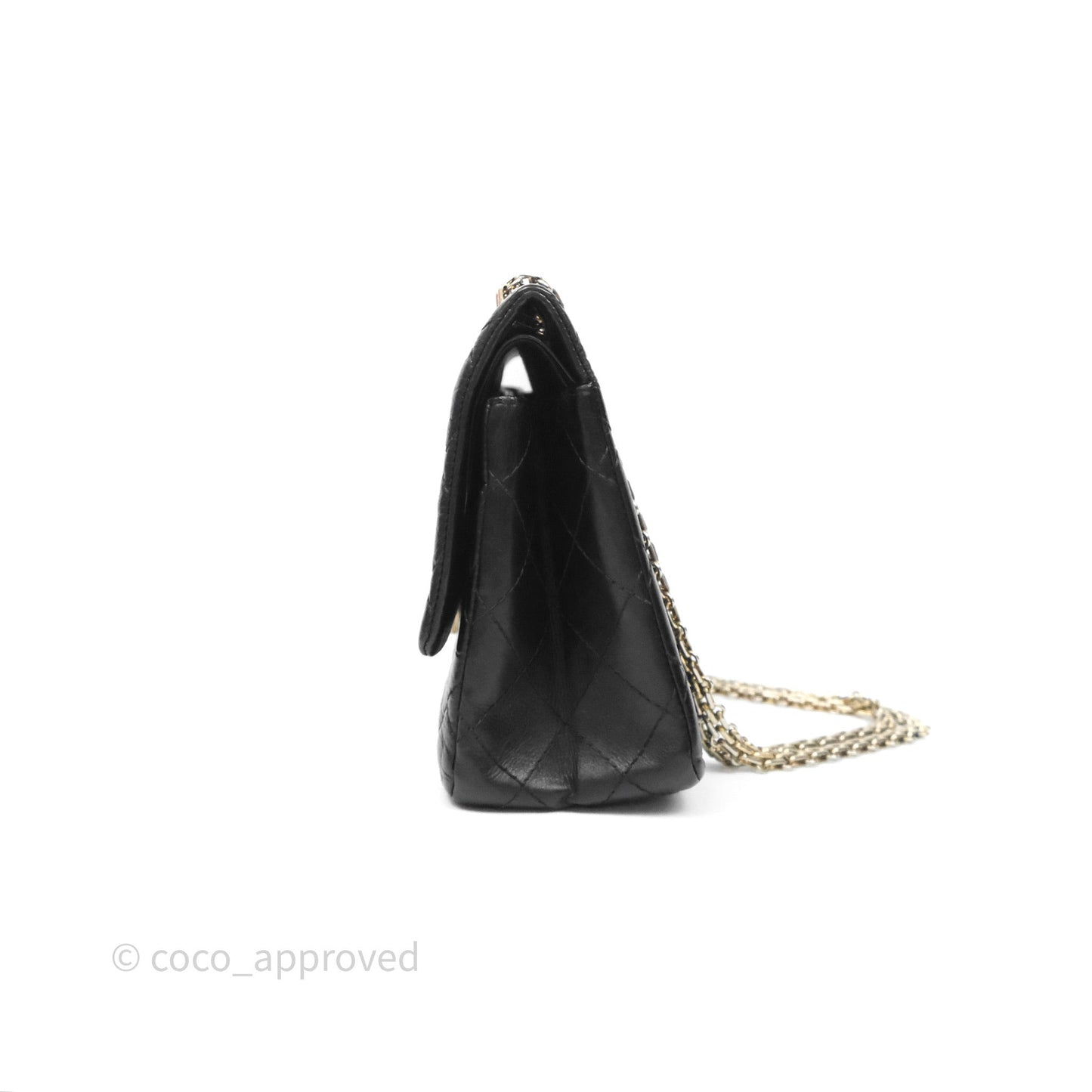 Chanel Reissue 226 Quilted Aged Calfskin Black Aged Gold Hardware