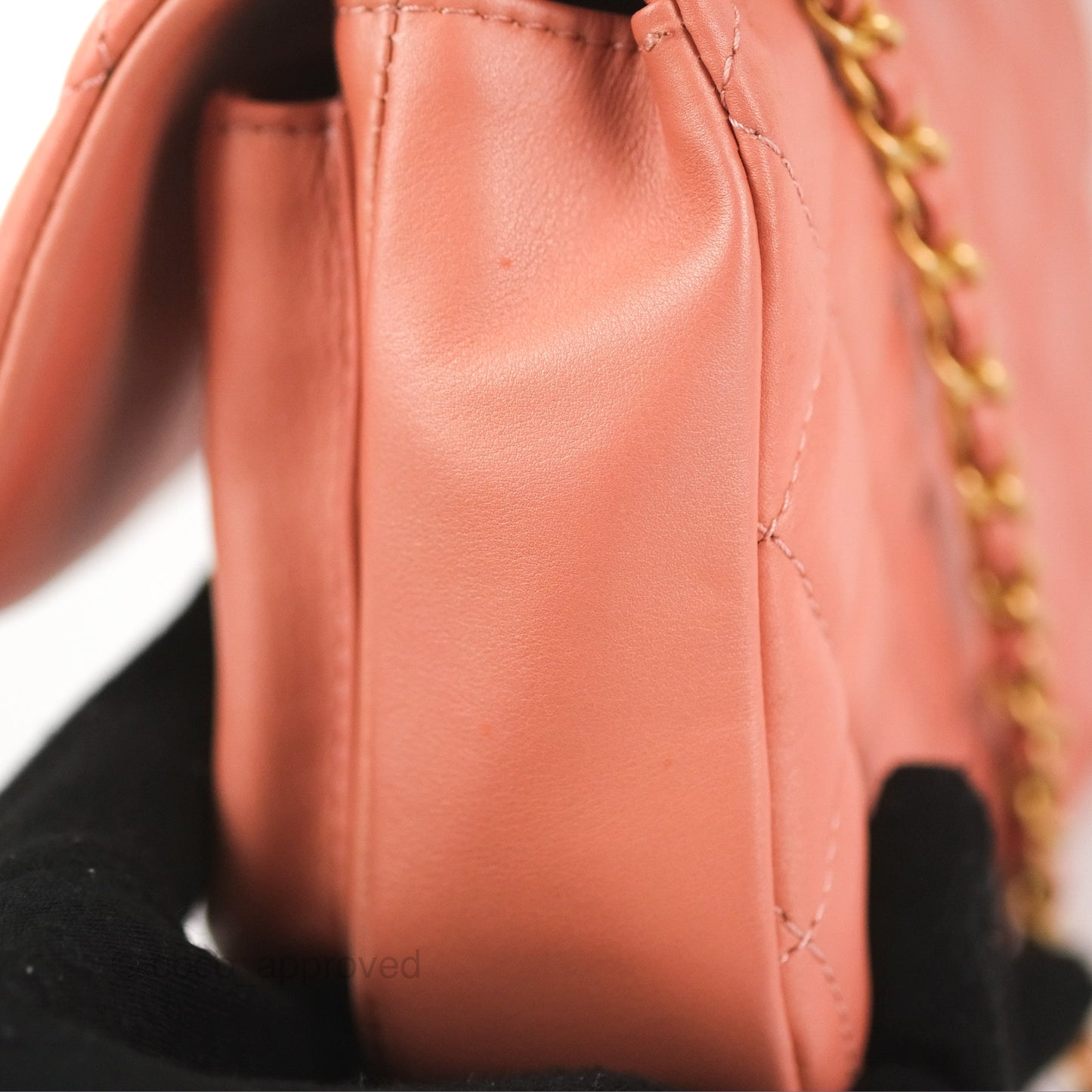 Chanel Day Trip Quilted Small Pink Lambskin Aged Gold Hardware