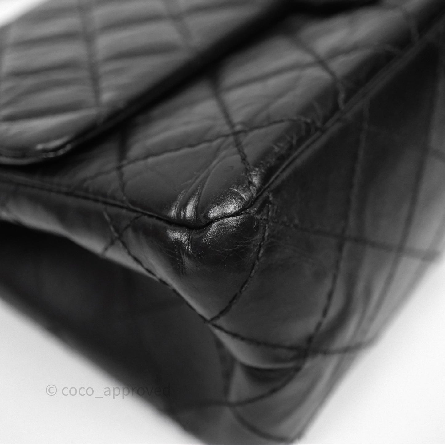 Chanel Reissue 226 Quilted Aged Calfskin Black Aged Gold Hardware
