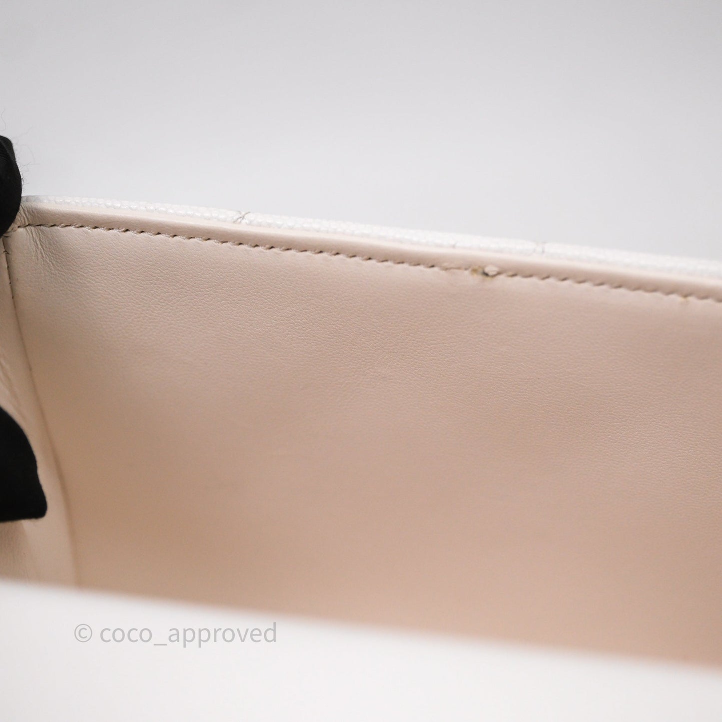 Chanel Small Coco Lady Quilted Flap Bag With Top Handle White Calfskin Gold Hardware