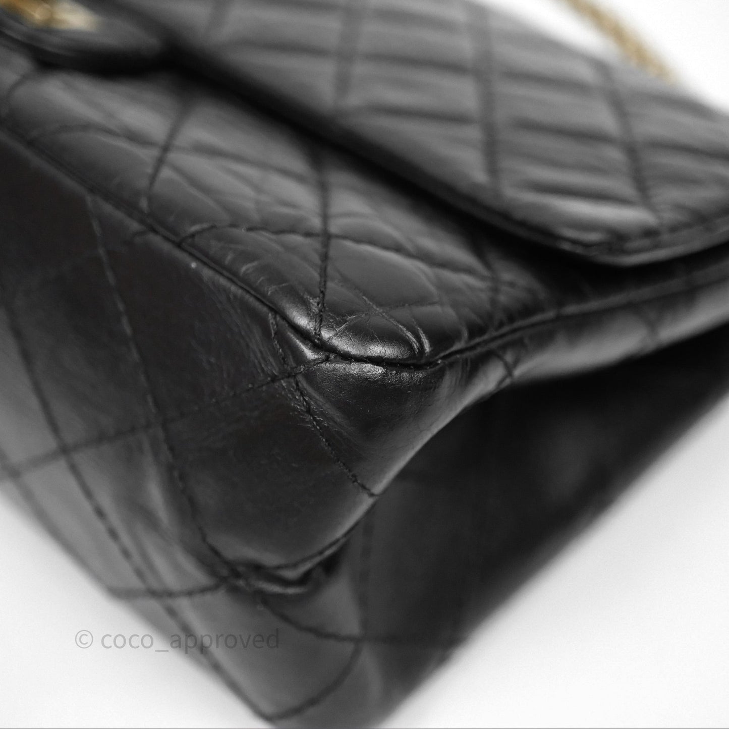 Chanel Reissue 226 Quilted Aged Calfskin Black Aged Gold Hardware