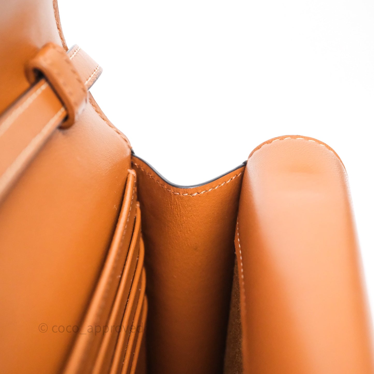 Celine Wallet On Strap Triomphe Canvas Tan Lambskin