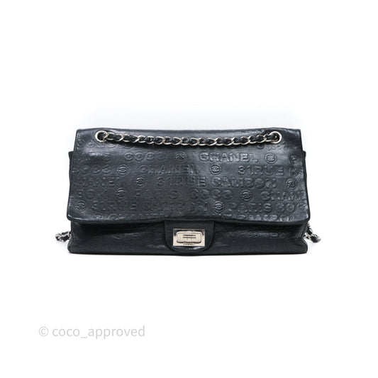 Chanel 228 Reissue Flap Quilted Black Calfskin Silver Hardware