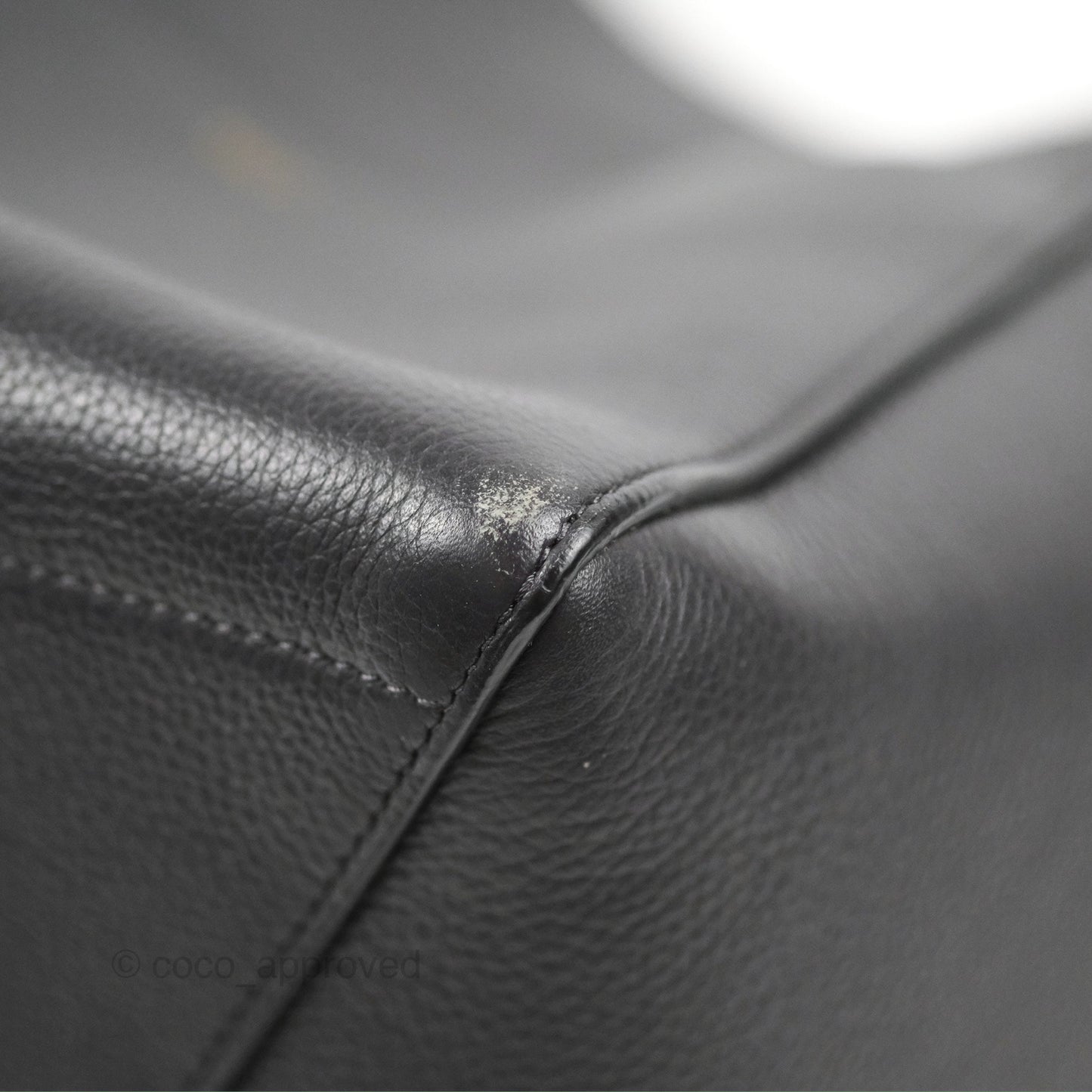Celine Sangle Bucket Bag Grained Calfskin Dark Grey
