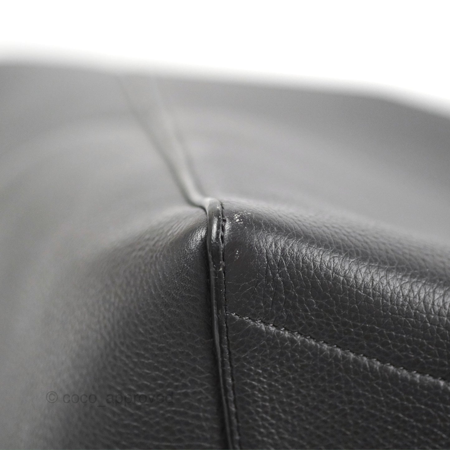 Celine Sangle Bucket Bag Grained Calfskin Dark Grey