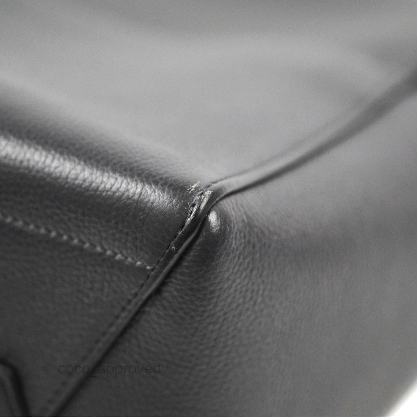 Celine Sangle Bucket Bag Grained Calfskin Dark Grey