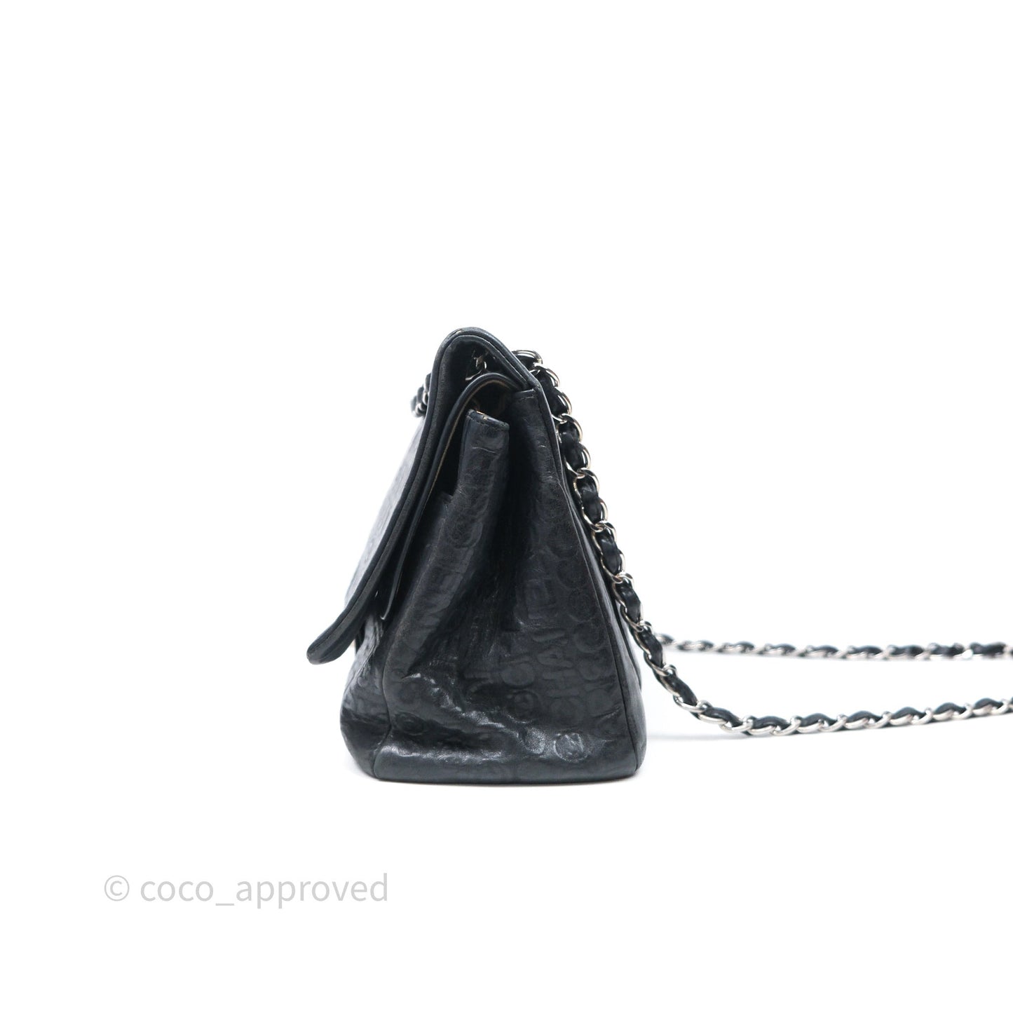 Chanel 228 Reissue Flap Quilted Black Calfskin Silver Hardware