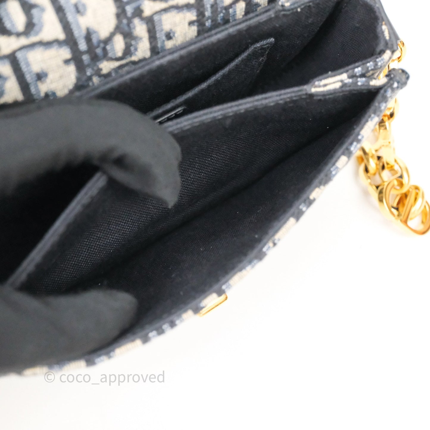 Christian Dior 30 Montaigne Avenue Bag Blue Dior Oblique Jacquard