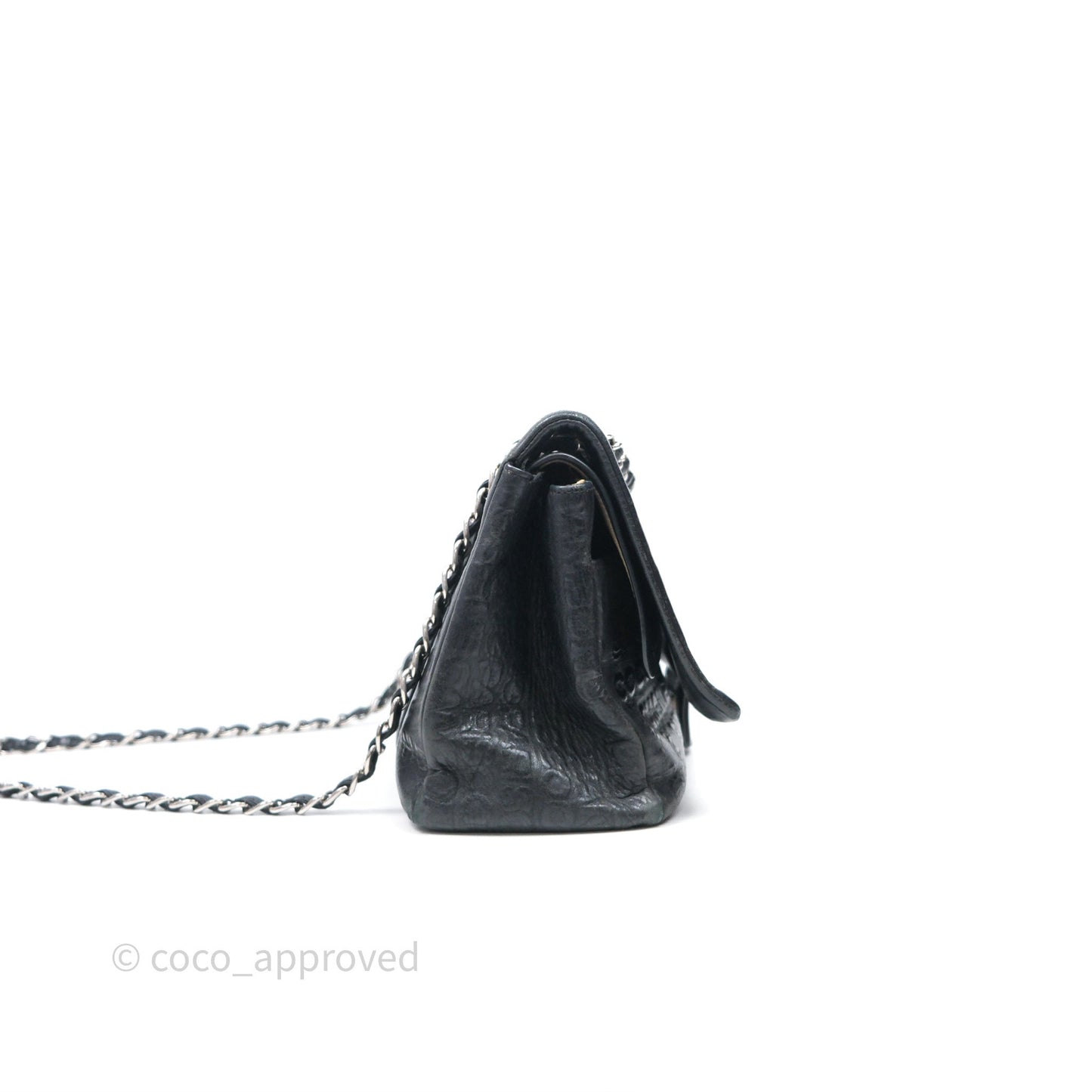 Chanel 228 Reissue Flap Quilted Black Calfskin Silver Hardware