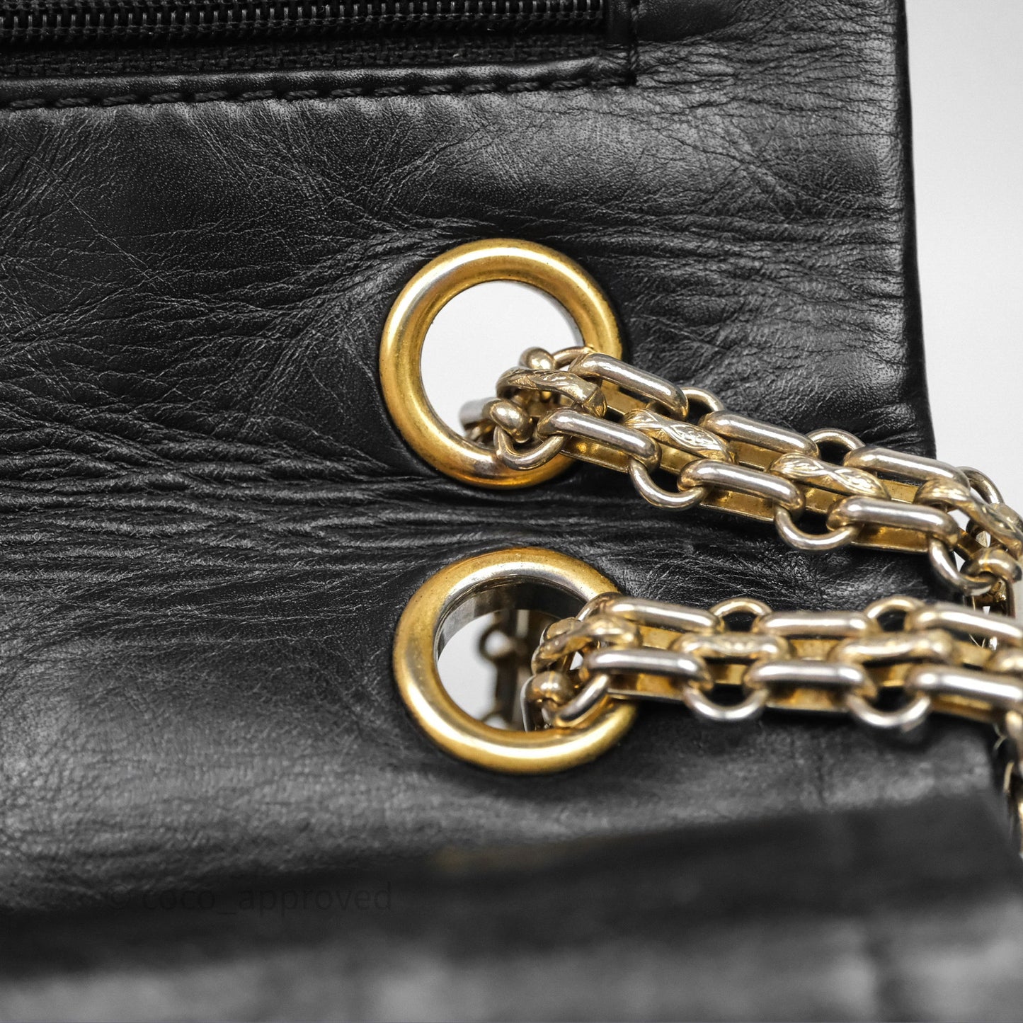 Chanel Reissue 226 Quilted Aged Calfskin Black Aged Gold Hardware