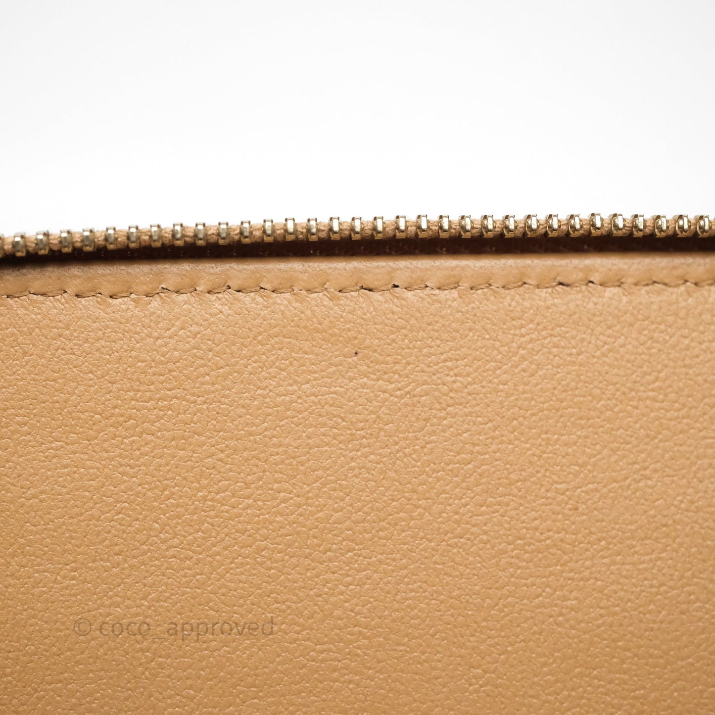 Chanel All Slide Vanity with Adjustable Chain Dark Beige Lambskin Aged Gold Hardware