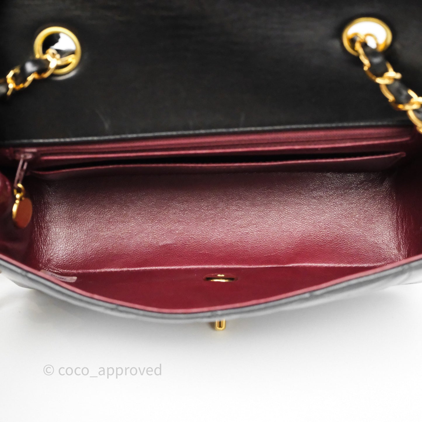 Chanel Small Vintage Quilted Classic Diana Flap Bag Black Lambskin 24K Gold Hardware