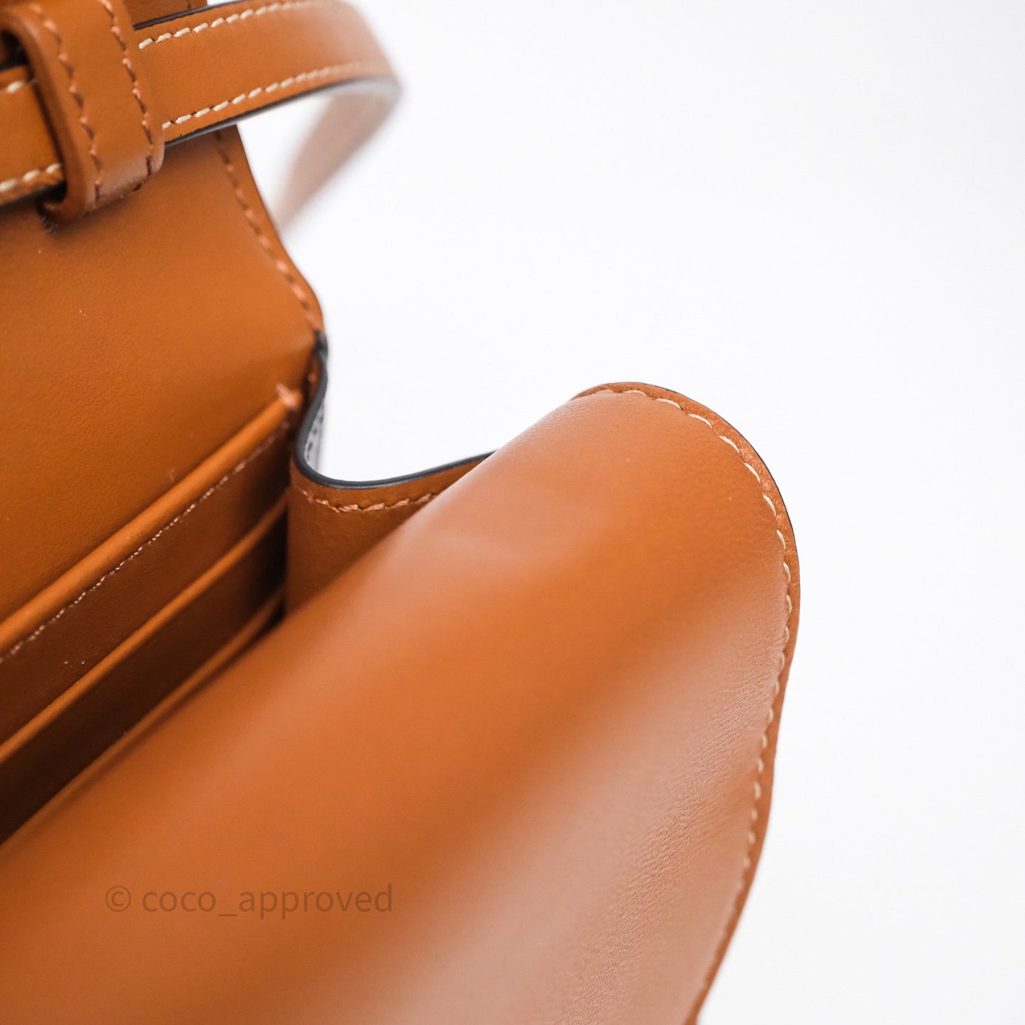 Celine Wallet On Strap Triomphe Canvas Tan Lambskin