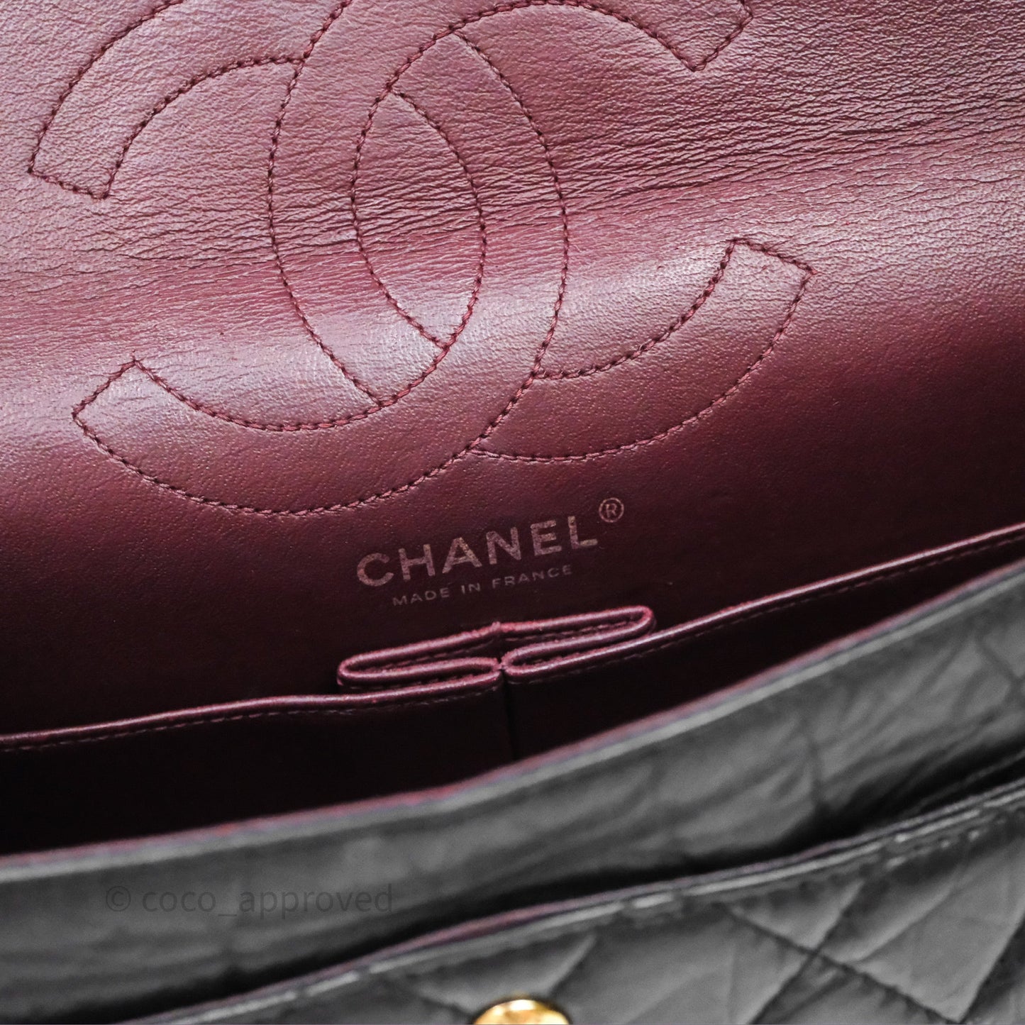Chanel Reissue 226 Quilted Aged Calfskin Black Aged Gold Hardware