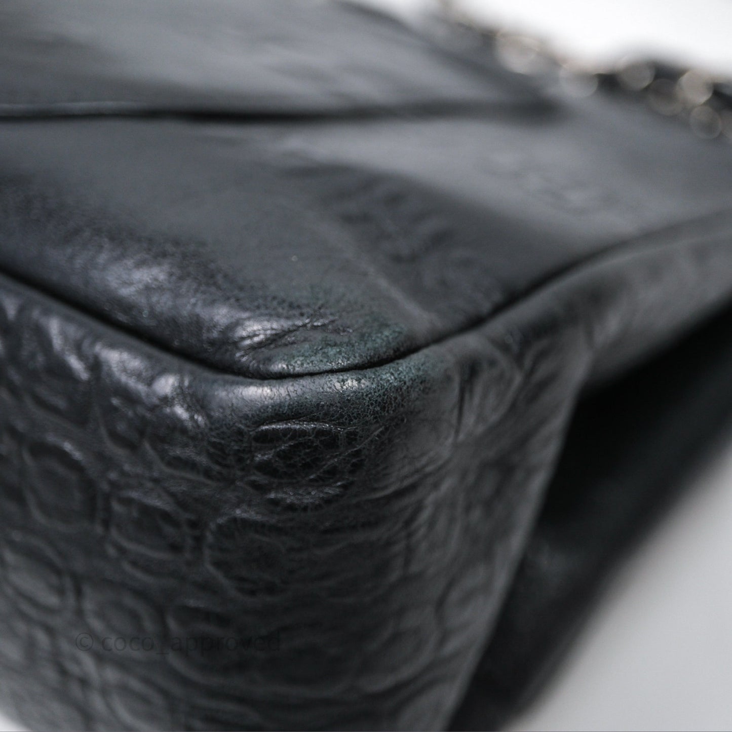 Chanel 228 Reissue Flap Quilted Black Calfskin Silver Hardware