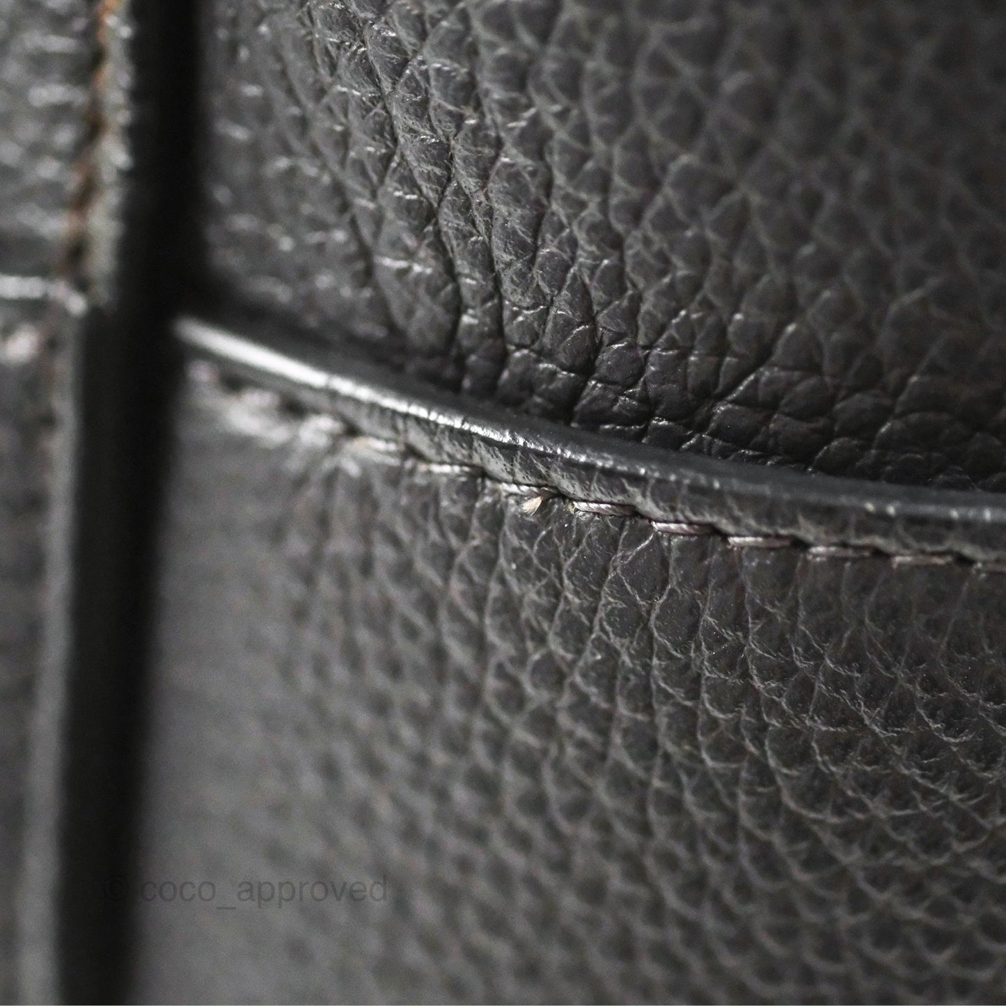 Celine Sangle Bucket Bag Grained Calfskin Dark Grey