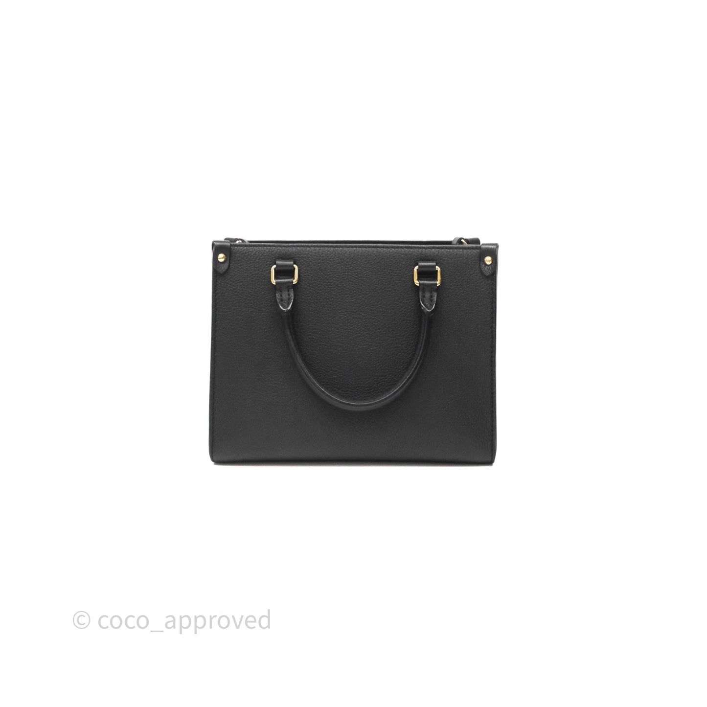 Louis Vuitton Lock & Go Tote Bag Black Calfskin Gold Hardware