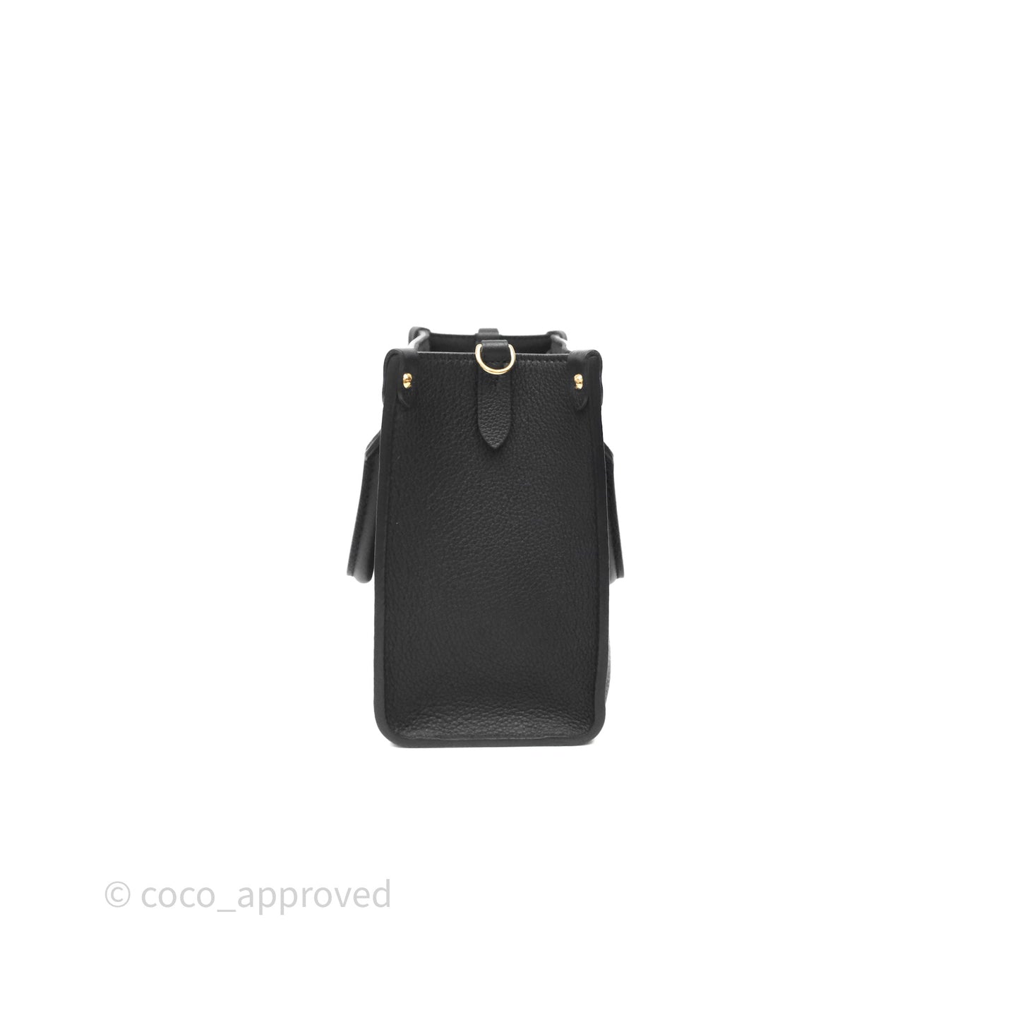 Louis Vuitton Lock & Go Tote Bag Black Calfskin Gold Hardware