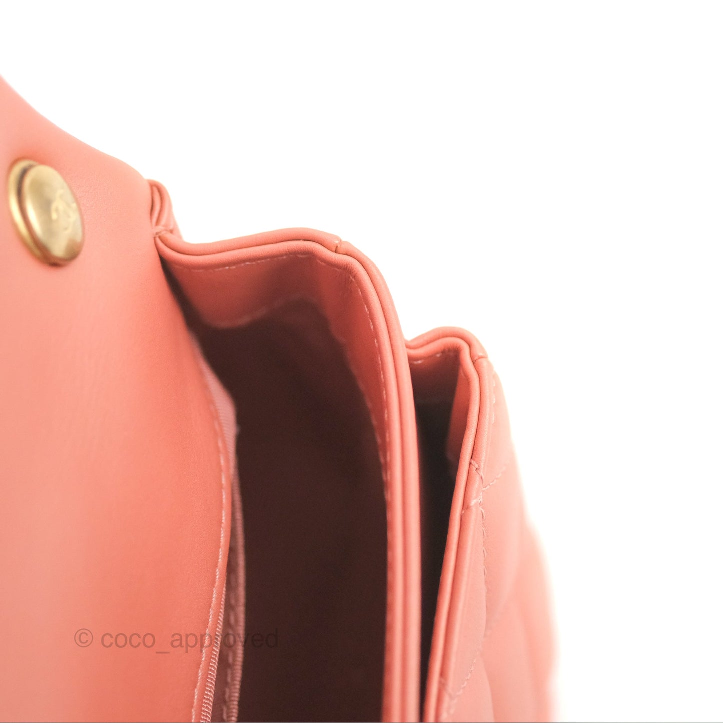 Chanel Day Trip Quilted Small Pink Lambskin Aged Gold Hardware