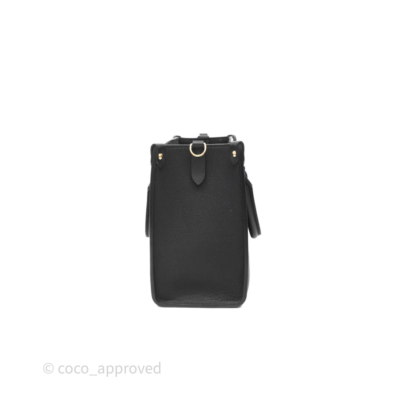 Louis Vuitton Lock & Go Tote Bag Black Calfskin Gold Hardware